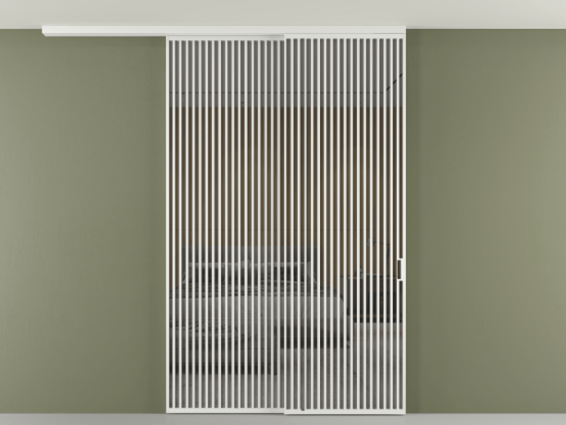 Перегородка Формато вдоль стены на потолок 2 створки с синхронным механизмом АЛПР 040.06 Алюминий белоснежный Рефлективное серое стекло "Стопсол", калёное. Цена 463256 ₽ 1. Полотно 2 шт. (800/2100 мм)
2. Комплект установки раздвижной системы
3. Базовый комплект фурнитуры
4.Ручка Рондо. Фабрика дверей Волховец 8 (800) 551 43 19 Перегородка Формато вдоль стены на потолок 2 створки с синхронным механизмом АЛПР 040.06 Алюминий белоснежный Рефлективное серое стекло "Стопсол", калёное Цена 463256 ₽ | Volhovec