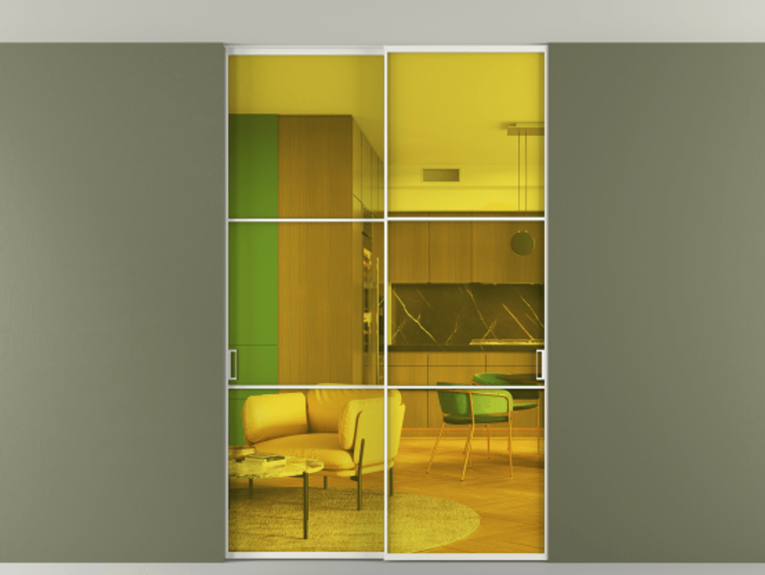 Перегородка Formato внутри проёма скрытое крепление в потолок 2 створки АЛПР 040.03 Алюминий светло-серый Прозрачное жёлтое стекло, триплекс. Цена 256476 ₽ 1. Полотно 2 шт. (800/2100 мм)
2. Комплект установки раздвижной системы
3. Базовый комплект фурнитуры
4. Ручка RONDO. Фабрика дверей Волховец 8 (800) 551 43 19 Перегородка Formato внутри проёма скрытое крепление в потолок 2 створки АЛПР 040.03 Алюминий светло-серый Прозрачное жёлтое стекло, триплекс Цена 256476 ₽ | Volhovec