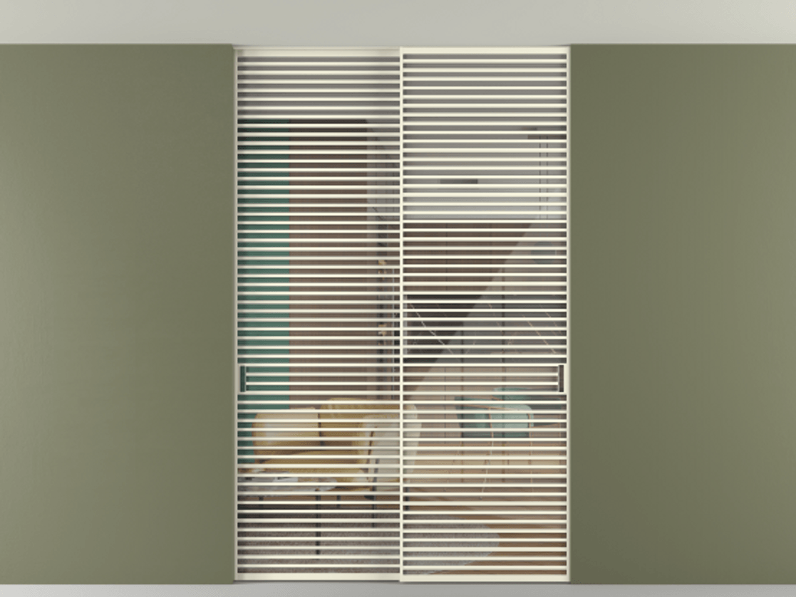 Перегородка Формато внутри проёма скрытое крепление в потолок 2 створки АЛПР 040.07 Алюминий молочно-белый Рефлективное прозрачное стекло "Стопсол", калёное. Цена 521120 ₽ 1. Полотно 2 шт. (800/2100 мм)
2. Комплект установки раздвижной системы
3. Базовый комплект фурнитуры
4. Ручка Рондо. Фабрика дверей Волховец 8 (800) 551 43 19 Перегородка Формато внутри проёма скрытое крепление в потолок 2 створки АЛПР 040.07 Алюминий молочно-белый Рефлективное прозрачное стекло "Стопсол", калёное Цена 521120 ₽ | Volhovec