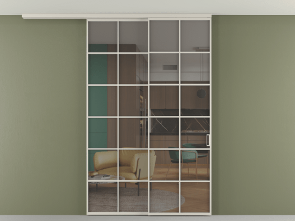 Перегородка Формато вдоль стены на потолок 2 створки с синхронным механизмом АЛПР 040.05 Алюминий облачно-серый Прозрачное серое стекло, триплекс. Цена 15210 AZE 1. Полотно 2 шт. (800/2100 мм)
2. Комплект установки раздвижной системы
3. Базовый комплект фурнитуры
4.Ручка Рондо. Фабрика дверей Волховец 8 (800) 551 43 19 Перегородка Формато вдоль стены на потолок 2 створки с синхронным механизмом АЛПР 040.05 Алюминий облачно-серый Прозрачное серое стекло, триплекс Цена 15210 AZE | Volhovec