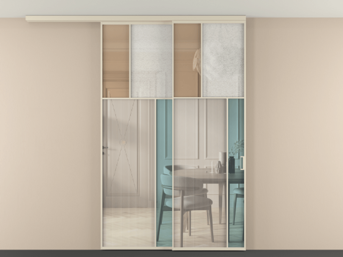 Перегородка Mosaic вдоль стены на потолок 2 створки с синхронным механизмом АЛПР 041.23 Алюминий бежево-серый Комбинация стекол Группы 1 и Группы 3. Цена 72690240 so'm . Фабрика дверей Волховец 8 (800) 551 43 19 Перегородка Mosaic вдоль стены на потолок 2 створки с синхронным механизмом АЛПР 041.23 Алюминий бежево-серый Комбинация стекол Группы 1 и Группы 3 Цена 72690240 so'm | Volhovec