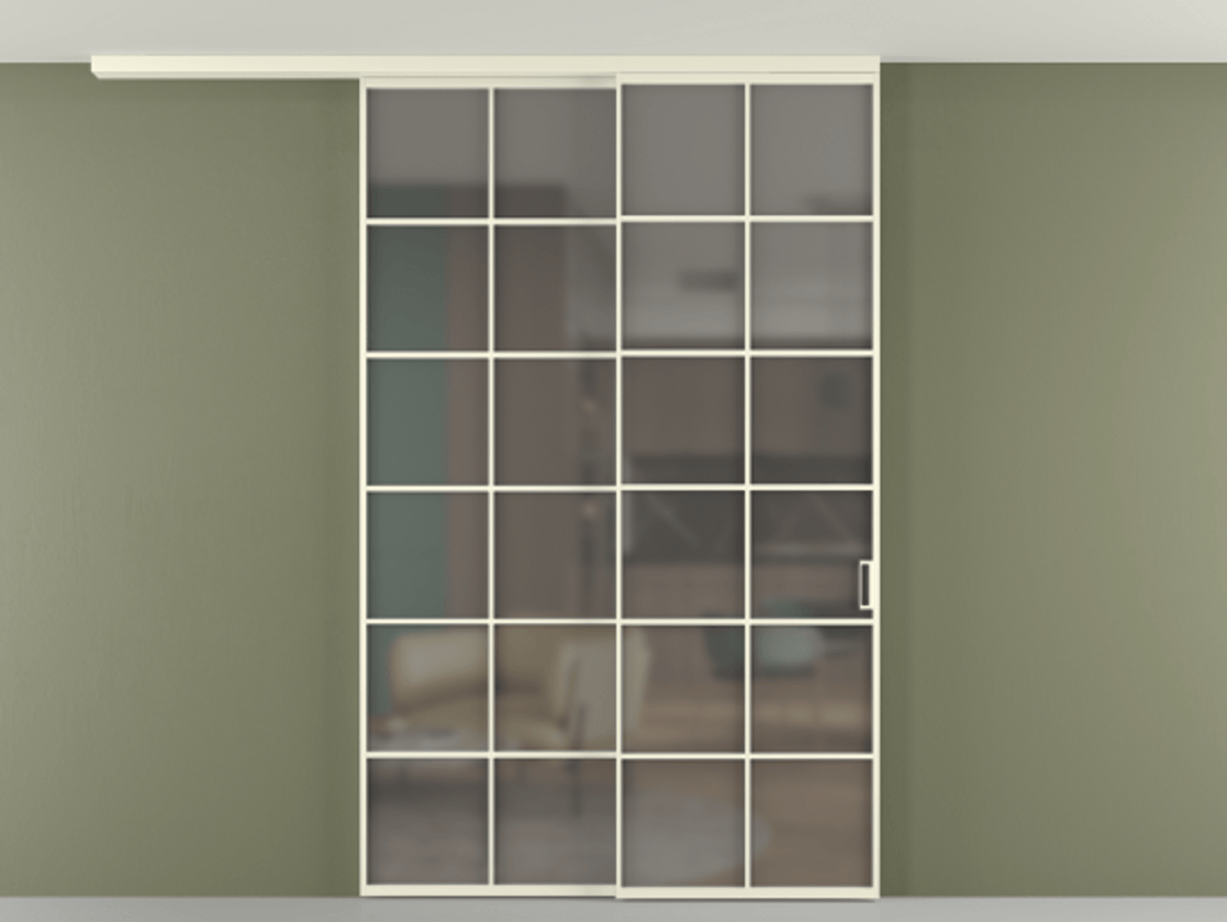 Перегородка Формато вдоль стены на потолок 2 створки с синхронным механизмом АЛПР 040.05 Алюминий молочно-белый Сатинированное серое стекло, триплекс. Цена 291704 ₽ 1. Полотно 2 шт. (800/2100 мм)
2. Комплект установки раздвижной системы
3. Базовый комплект фурнитуры
4.Ручка Рондо. Фабрика дверей Волховец 8 (800) 551 43 19 Перегородка Формато вдоль стены на потолок 2 створки с синхронным механизмом АЛПР 040.05 Алюминий молочно-белый Сатинированное серое стекло, триплекс Цена 291704 ₽ | Volhovec