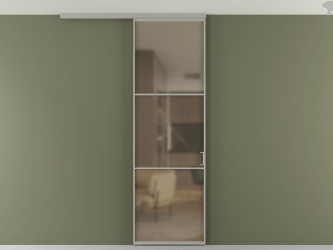 Перегородка Формато вдоль стены на потолок 1 створка АЛПР 040.03 Алюминий нейтральный серый Сатинированное бронзовое стекло, триплекс. Цена 5260 AZE 1. Полотно 2 шт. (800/2100 мм)
2. Комплект установки раздвижной системы
3. Базовый комплект фурнитуры
4.Ручка Рондо. Фабрика дверей Волховец 8 (800) 551 43 19 Перегородка Формато вдоль стены на потолок 1 створка АЛПР 040.03 Алюминий нейтральный серый Сатинированное бронзовое стекло, триплекс Цена 5260 AZE | Volhovec