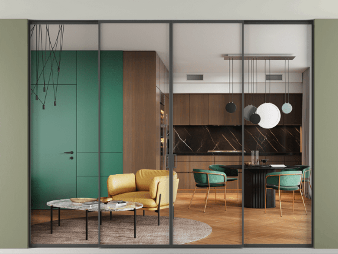 Дверь межкомнатная New Перегородка Formato внутри проёма скрытое крепление в потолок 4 створки АЛПР 040.01 Прозрачное стекло "Кристал Вижн", калёное Цена 623780 1. Полотно 4 шт. (800/2100 мм)
2. Комплект установки раздвижной системы
3. Базовый комплект фурнитуры
4.Ручка Рондо. Фабрика дверей Волховец 8 (800) 551 43 19 New Перегородка Formato внутри проёма скрытое крепление в потолок 4 створки АЛПР 040.01 Прозрачное стекло "Кристал Вижн", калёное Цена 623780 ₽ | Volhovec