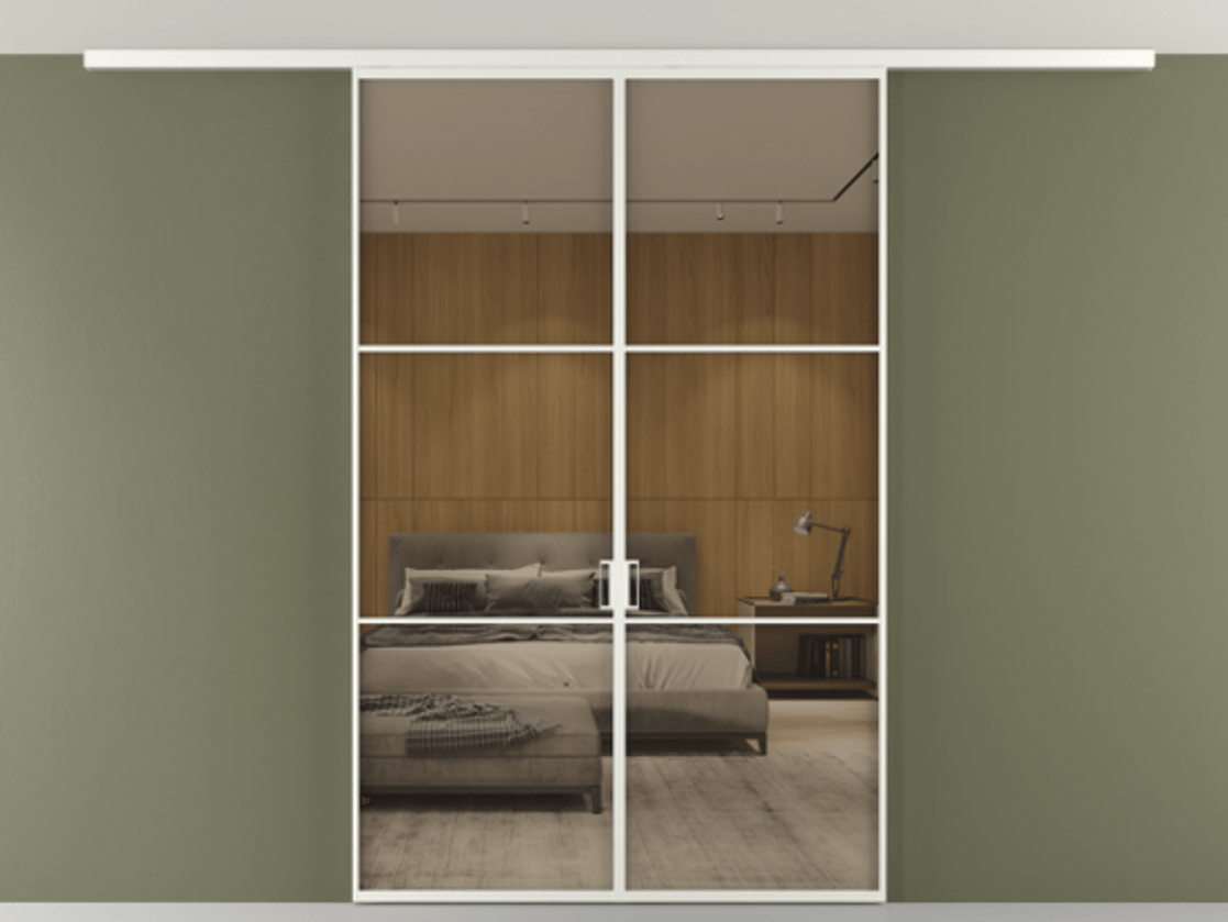 Перегородка Формато вдоль стены на потолок 2 створки АЛПР 040.03 Алюминий светло-серый Рефлективное бронзовое стекло "Стопсол", калёное. Цена 243920 ₽ 1. Полотно 2 шт. (800/2100 мм)
2. Комплект установки раздвижной системы
3. Базовый комплект фурнитуры
4.Ручка Рондо. Фабрика дверей Волховец 8 (800) 551 43 19 Перегородка Формато вдоль стены на потолок 2 створки АЛПР 040.03 Алюминий светло-серый Рефлективное бронзовое стекло "Стопсол", калёное Цена 243920 ₽ | Volhovec