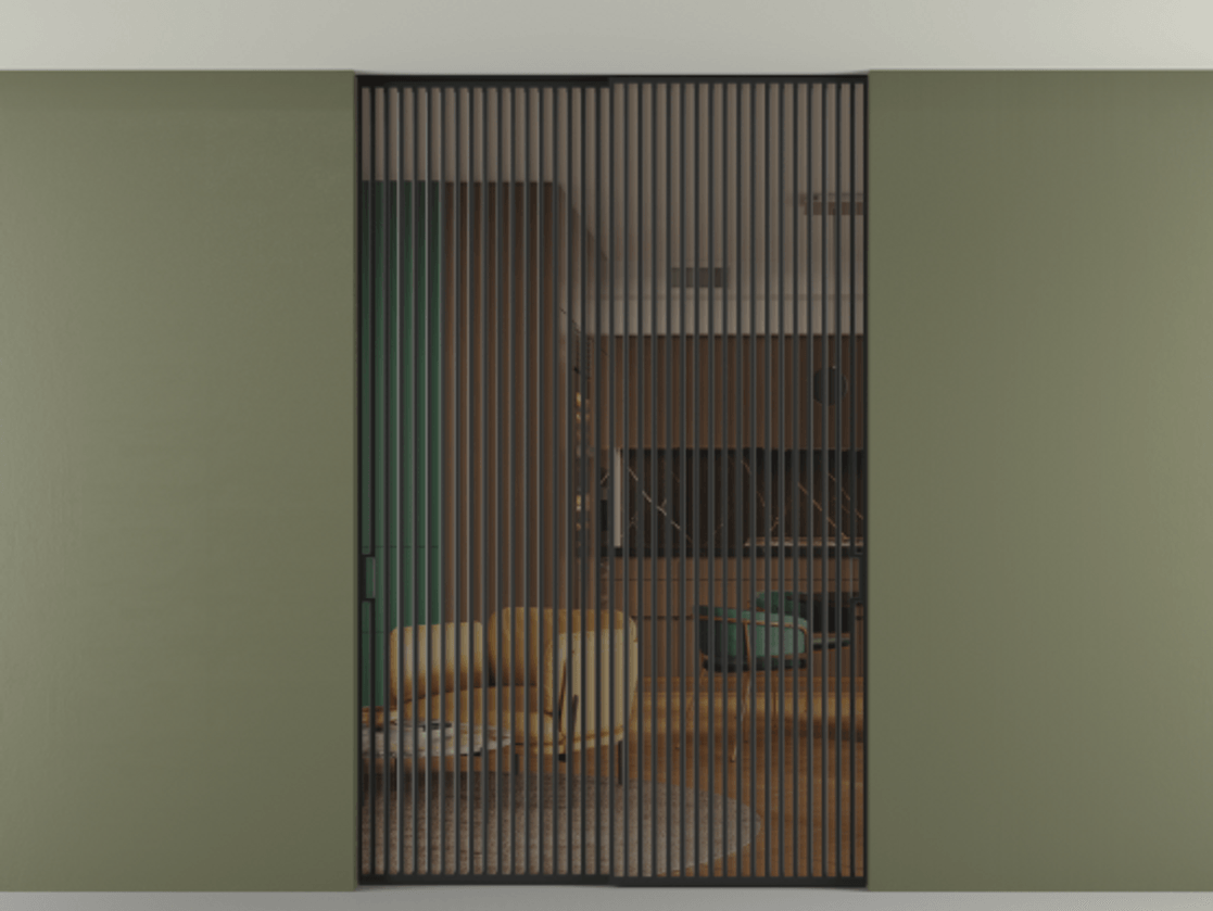 Перегородка Formato внутри проёма скрытое крепление в потолок 2 створки АЛПР 040.06 Алюминий Черный Прозрачное бронзовое стекло, триплекс. Скрытый короб ЧЕР Цена 396220 ₽ 1. Полотно 2 шт. (800/2100 мм)
2. Комплект установки раздвижной системы
3. Базовый комплект фурнитуры
4. Ручка RONDO. Фабрика дверей Волховец 8 (800) 551 43 19 Перегородка Formato внутри проёма скрытое крепление в потолок 2 створки АЛПР 040.06 Алюминий Черный Прозрачное бронзовое стекло, триплекс Цена 396220 ₽ | Volhovec