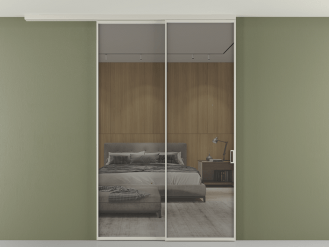 Перегородка Формато вдоль стены на потолок 2 створки с синхронным механизмом АЛПР 040.01 Алюминий тёплый серый Рефлективное серое стекло "Стопсол", калёное. Цена 315140 ₽ 1. Полотно 2 шт. (800/2100 мм)
2. Комплект установки раздвижной системы
3. Базовый комплект фурнитуры
4.Ручка Рондо. Фабрика дверей Волховец 8 (800) 551 43 19 Перегородка Формато вдоль стены на потолок 2 створки с синхронным механизмом АЛПР 040.01 Алюминий тёплый серый Рефлективное серое стекло "Стопсол", калёное Цена 315140 ₽ | Volhovec