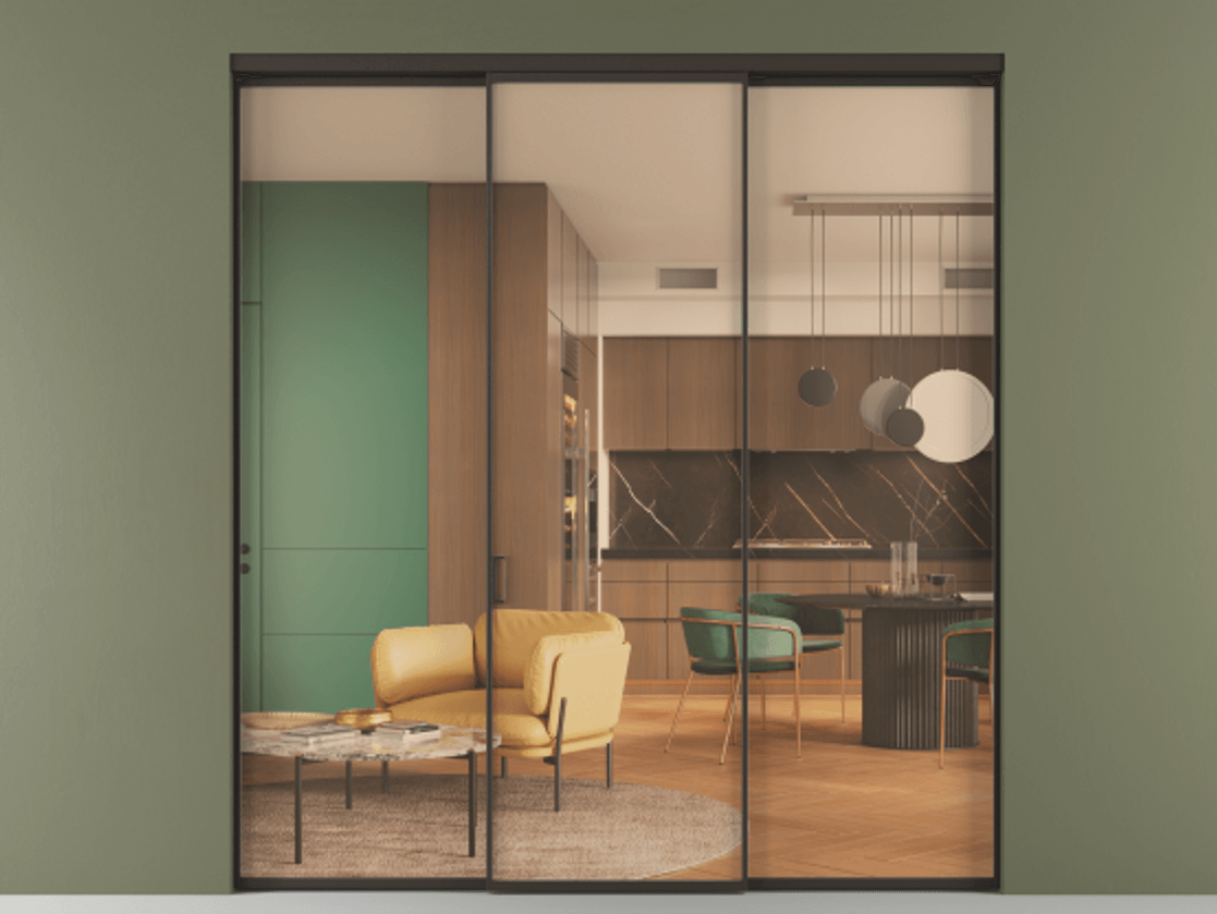 Перегородка Формато внутри проёма 3 створки АЛПР 040.01 Алюминий антрацит Прозрачное оранжевое стекло, триплекс. Цена 225125 ₽ 1. Полотно 3 шт. (800/2100 мм)
2. Комплект установки раздвижной системы
3. Базовый комплект фурнитуры
4.Ручка Рондо. Фабрика дверей Волховец 8 (800) 551 43 19 Перегородка Формато внутри проёма 3 створки АЛПР 040.01 Алюминий антрацит Прозрачное оранжевое стекло, триплекс Цена 225125 ₽ | Volhovec