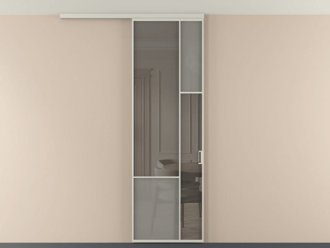 Перегородка Мозаик вдоль стены на потолок 1 створка АЛПР 041.12 Алюминий тёплый серый Сатинированное серое стекло, триплекс, 6 мм + Прозрачное серое стекло, триплекс. Цена 135040 ₽ . Фабрика дверей Волховец 8 (800) 551 43 19 Перегородка Мозаик вдоль стены на потолок 1 створка АЛПР 041.12 Алюминий тёплый серый Сатинированное серое стекло, триплекс, 6 мм + Прозрачное серое стекло, триплекс Цена 135040 ₽ | Volhovec