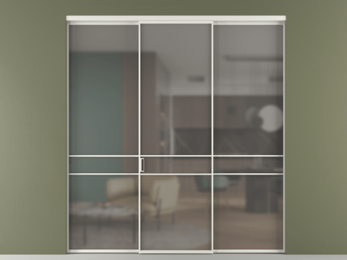 Перегородка Formato внутри проёма 3 створки АЛПР 040.02 Алюминий серый Сатинированное серое стекло, триплекс. Цена 237275 ₽ 1. Полотно 3 шт. (800/2100 мм)
2. Комплект установки раздвижной системы
3. Базовый комплект фурнитуры
4.Ручка RONDO. Фабрика дверей Волховец 8 (800) 551 43 19 Перегородка Formato внутри проёма 3 створки АЛПР 040.02 Алюминий серый Сатинированное серое стекло, триплекс Цена 237275 ₽ | Volhovec