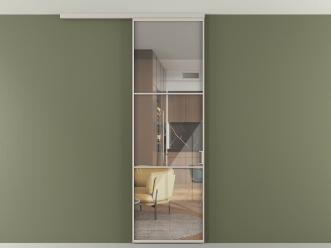 Перегородка Формато вдоль стены на потолок 1 створка АЛПР 040.03 Алюминий светло-бежевый Рефлективное прозрачное стекло "Стопсол", калёное. Цена 107388 ₽ 1. Полотно 2 шт. (800/2100 мм)
2. Комплект установки раздвижной системы
3. Базовый комплект фурнитуры
4.Ручка Рондо. Фабрика дверей Волховец 8 (800) 551 43 19 Перегородка Формато вдоль стены на потолок 1 створка АЛПР 040.03 Алюминий светло-бежевый Рефлективное прозрачное стекло "Стопсол", калёное Цена 107388 ₽ | Volhovec