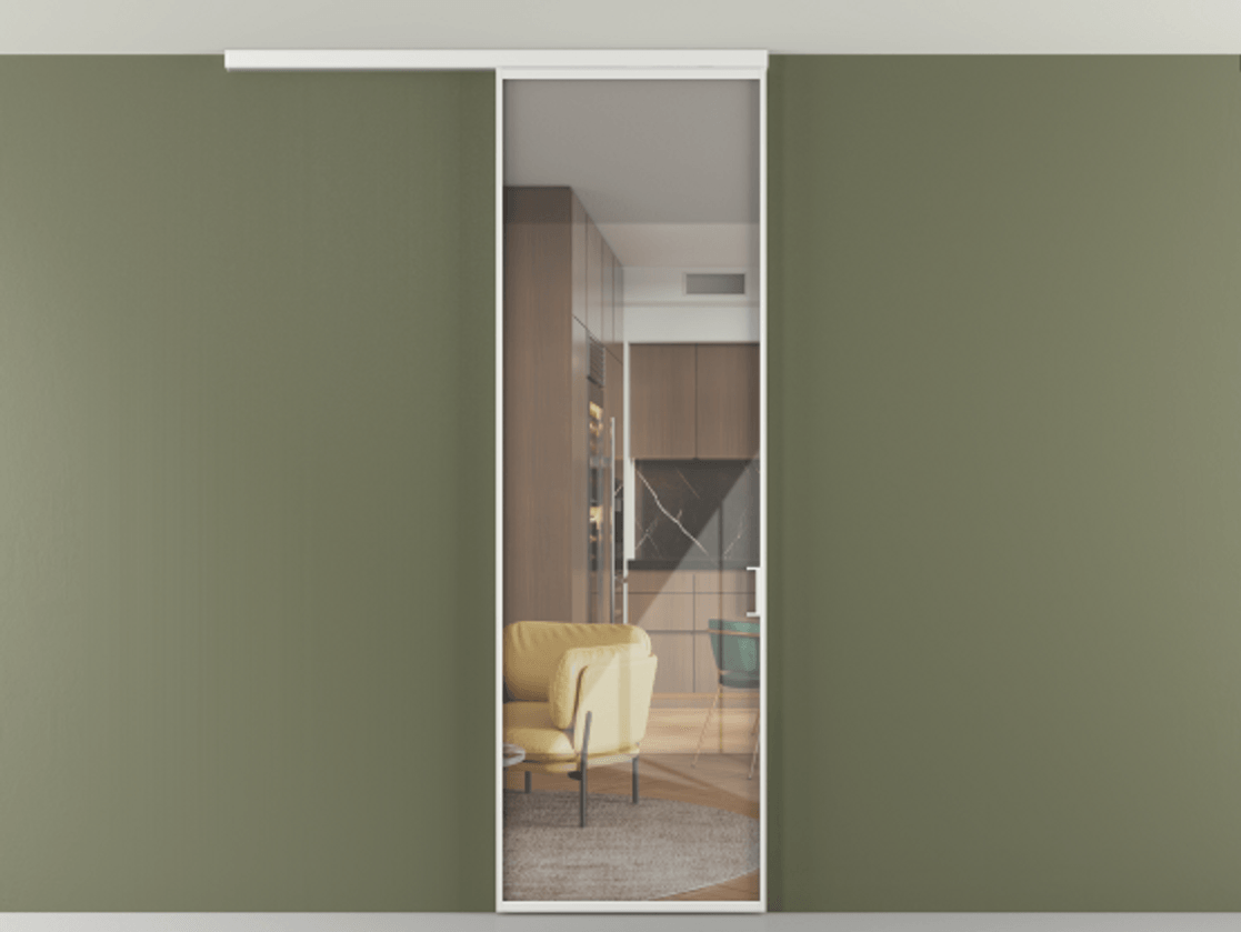 Перегородка Формато вдоль стены на потолок 1 створка АЛПР 040.01 Алюминий белоснежный Рефлективное прозрачное стекло "Стопсол", калёное. Цена 102636 ₽ 1. Полотно 2 шт. (800/2100 мм)
2. Комплект установки раздвижной системы
3. Базовый комплект фурнитуры
4.Ручка Рондо. Фабрика дверей Волховец 8 (800) 551 43 19 Перегородка Формато вдоль стены на потолок 1 створка АЛПР 040.01 Алюминий белоснежный Рефлективное прозрачное стекло "Стопсол", калёное Цена 102636 ₽ | Volhovec