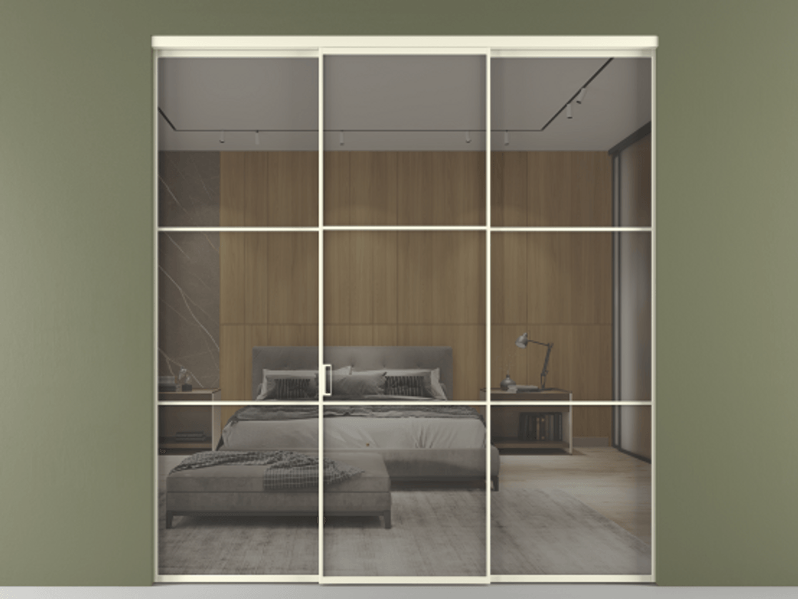 Перегородка Формато внутри проёма 3 створки АЛПР 040.03 Алюминий молочно-белый Рефлективное серое стекло "Стопсол", калёное. Цена 317600 ₽ 1. Полотно 3 шт. (800/2100 мм)
2. Комплект установки раздвижной системы
3. Базовый комплект фурнитуры
4.Ручка Рондо. Фабрика дверей Волховец 8 (800) 551 43 19 Перегородка Формато внутри проёма 3 створки АЛПР 040.03 Алюминий молочно-белый Рефлективное серое стекло "Стопсол", калёное Цена 317600 ₽ | Volhovec