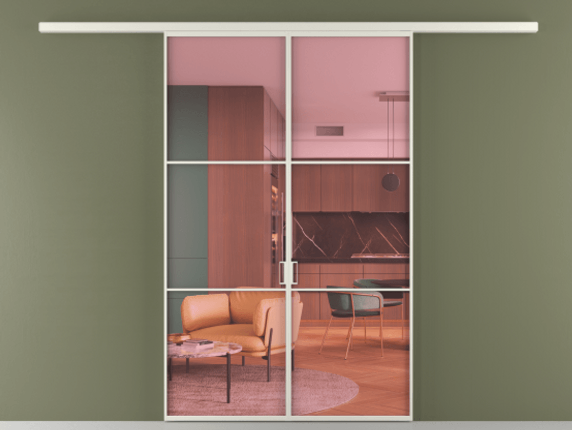 Перегородка Formato вдоль стены 2 створки АЛПР 040.03 Алюминий Белый Прозрачное розовое стекло, триплекс. Скрытый короб БЕЛ Цена 223700 ₽ 1. Полотно 2 шт. (800/2100 мм)
2. Комплект установки раздвижной системы
3. Базовый комплект фурнитуры
4.Ручка RONDO
. Фабрика дверей Волховец 8 (800) 551 43 19 Перегородка Formato вдоль стены 2 створки АЛПР 040.03 Алюминий Белый Прозрачное розовое стекло, триплекс Цена 223700 ₽ | Volhovec