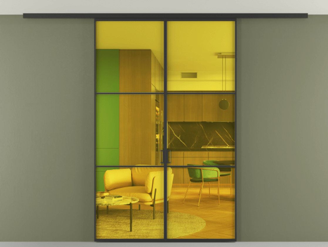 Перегородка Формато вдоль стены на потолок 2 створки АЛПР 040.03 Алюминий Черный Прозрачное жёлтое стекло, триплекс. Скрытый короб ЧЕР Цена 187440 ₽ 1. Полотно 2 шт. (800/2100 мм)
2. Комплект установки раздвижной системы
3. Базовый комплект фурнитуры
4.Ручка Рондо. Фабрика дверей Волховец 8 (800) 551 43 19 Перегородка Формато вдоль стены на потолок 2 створки АЛПР 040.03 Алюминий Черный Прозрачное жёлтое стекло, триплекс Цена 187440 ₽ | Volhovec