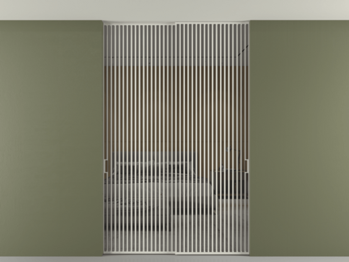 Перегородка Формато внутри проёма скрытое крепление в потолок 2 створки АЛПР 040.06 Алюминий Белый Рефлективное серое стекло "Стопсол", калёное. Скрытый короб БЕЛ Цена 502860 ₽ 1. Полотно 2 шт. (800/2100 мм)
2. Комплект установки раздвижной системы
3. Базовый комплект фурнитуры
4. Ручка Рондо. Фабрика дверей Волховец 8 (800) 551 43 19 Перегородка Формато внутри проёма скрытое крепление в потолок 2 створки АЛПР 040.06 Алюминий Белый Рефлективное серое стекло "Стопсол", калёное Цена 502860 ₽ | Volhovec