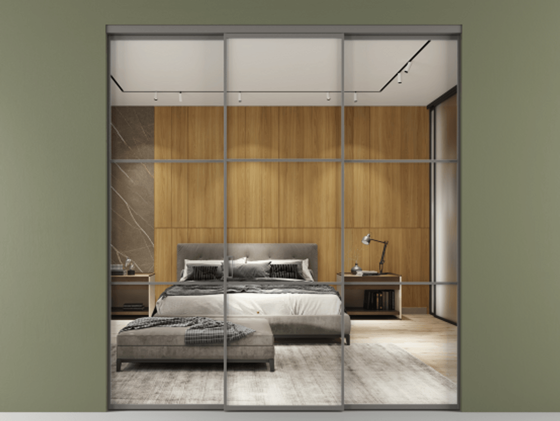 Перегородка Формато внутри проёма 3 створки АЛПР 040.03 Алюминий классический серый Двустороннее зеркало, триплекс , триплекс 6 мм. Цена 12370 AZE 1. Полотно 3 шт. (800/2100 мм)
2. Комплект установки раздвижной системы
3. Базовый комплект фурнитуры
4.Ручка Рондо. Фабрика дверей Волховец 8 (800) 551 43 19 Перегородка Формато внутри проёма 3 створки АЛПР 040.03 Алюминий классический серый Двустороннее зеркало, триплекс , триплекс 6 мм Цена 12370 AZE | Volhovec