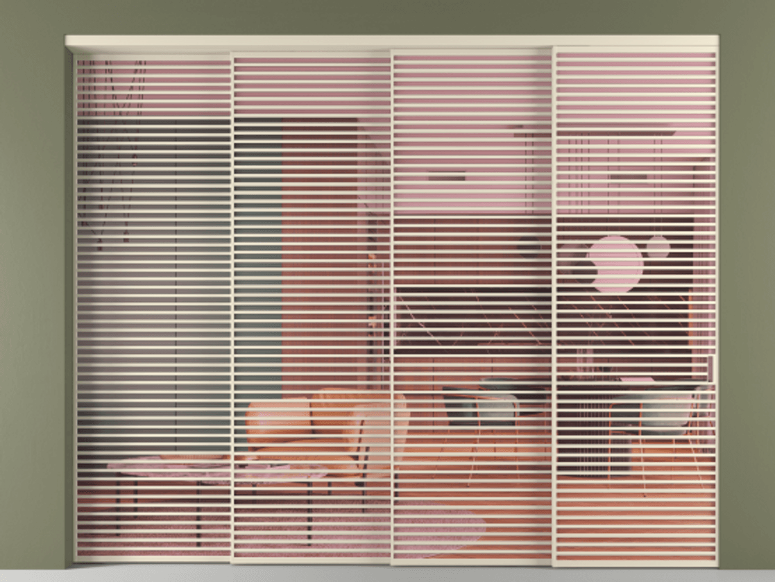 Перегородка Formato внутри проёма 4 створки с синхронным механизмом АЛПР 040.07 Алюминий бежево-серый Прозрачное розовое стекло, триплекс. Цена 777320 ₽ 1. Полотно 4 шт. (800/2100 мм)
2. Комплект установки раздвижной системы
3. Базовый комплект фурнитуры
4. Комплект фурнитуры телескопик синхро-3
5. Ручка RONDO
. Фабрика дверей Волховец 8 (800) 551 43 19 Перегородка Formato внутри проёма 4 створки с синхронным механизмом АЛПР 040.07 Алюминий бежево-серый Прозрачное розовое стекло, триплекс Цена 777320 ₽ | Volhovec