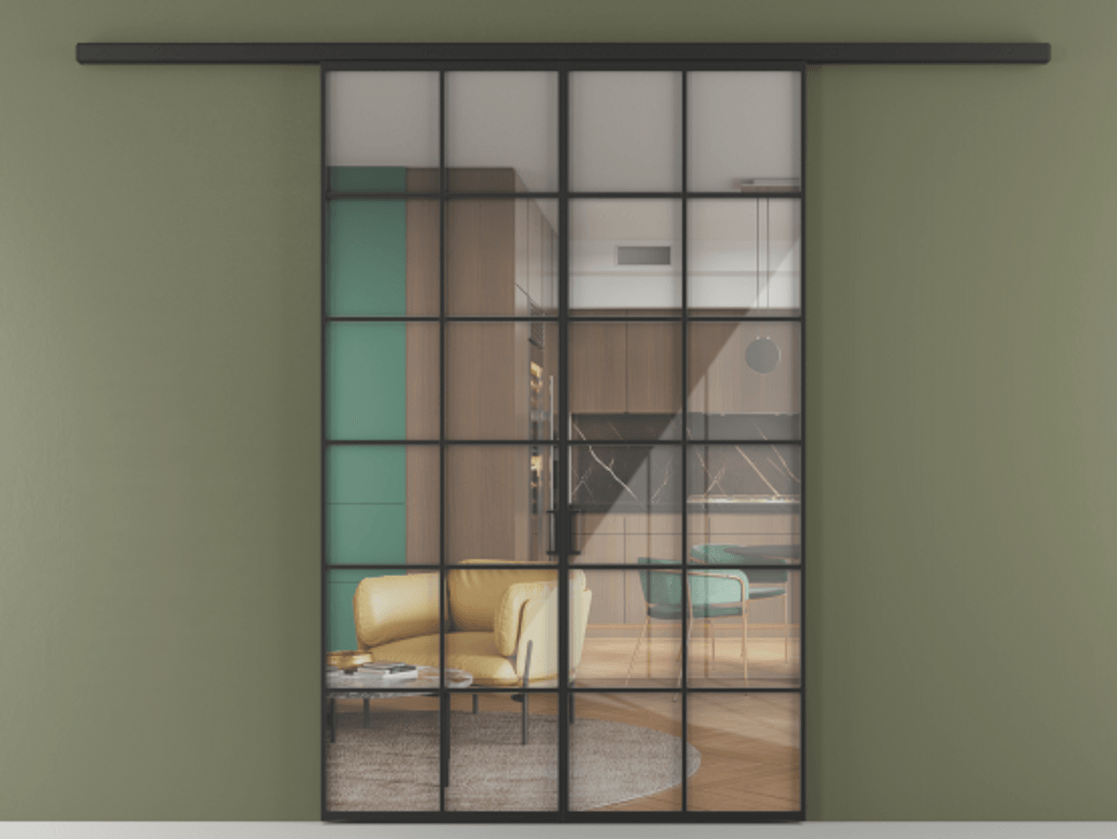 Перегородка Формато вдоль стены 2 створки АЛПР 040.05 Алюминий Черный Рефлективное прозрачное стекло "Стопсол", калёное. Скрытый короб ЧЕР Цена 219740 ₽ 1. Полотно 2 шт. (800/2100 мм)
2. Комплект установки раздвижной системы
3. Базовый комплект фурнитуры
4.Ручка Рондо. Фабрика дверей Волховец 8 (800) 551 43 19 Перегородка Формато вдоль стены 2 створки АЛПР 040.05 Алюминий Черный Рефлективное прозрачное стекло "Стопсол", калёное Цена 219740 ₽ | Volhovec