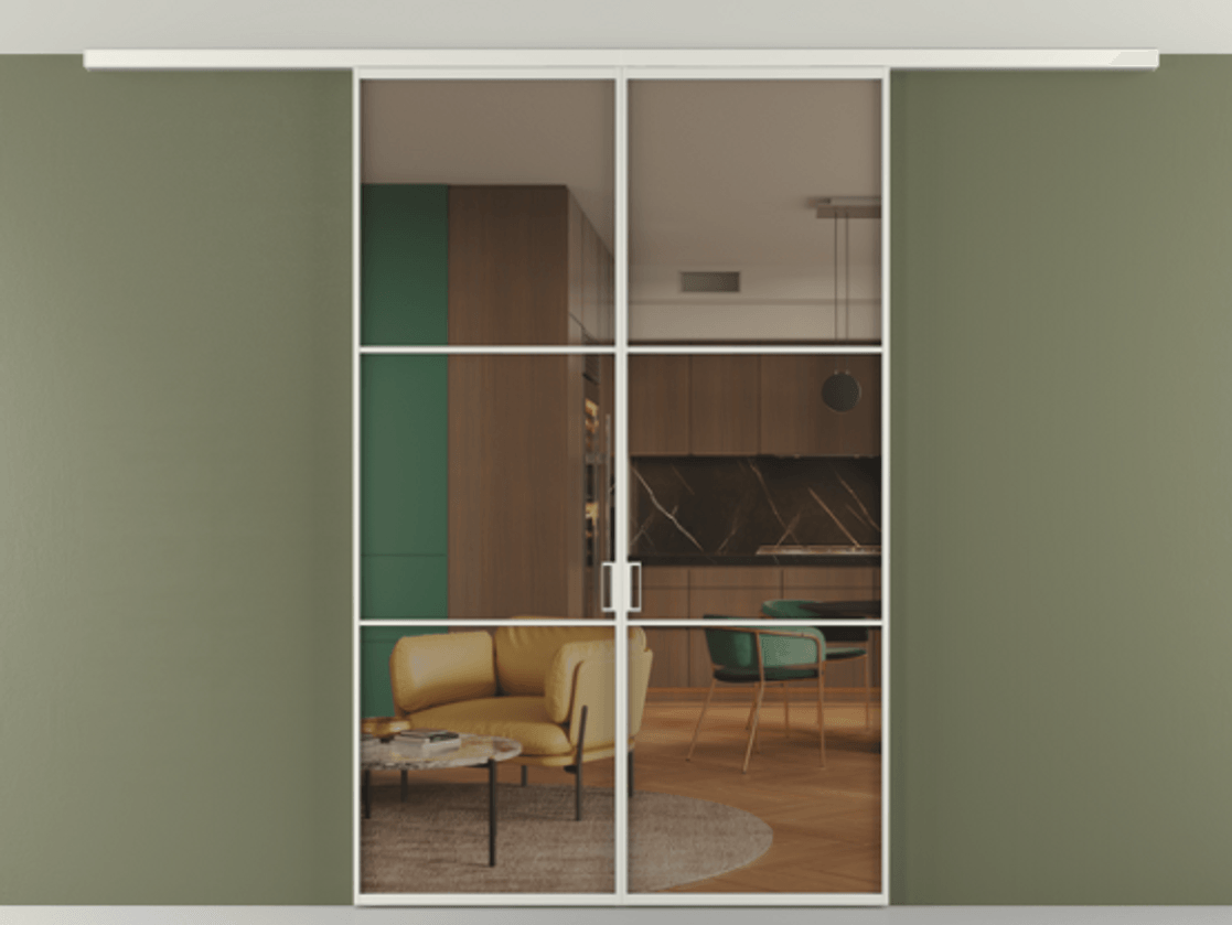 Перегородка Формато вдоль стены на потолок 2 створки АЛПР 040.03 Алюминий серый Прозрачное бронзовое стекло, триплекс. Цена 186615 ₽ 1. Полотно 2 шт. (800/2100 мм)
2. Комплект установки раздвижной системы
3. Базовый комплект фурнитуры
4.Ручка Рондо. Фабрика дверей Волховец 8 (800) 551 43 19 Перегородка Формато вдоль стены на потолок 2 створки АЛПР 040.03 Алюминий серый Прозрачное бронзовое стекло, триплекс Цена 186615 ₽ | Volhovec