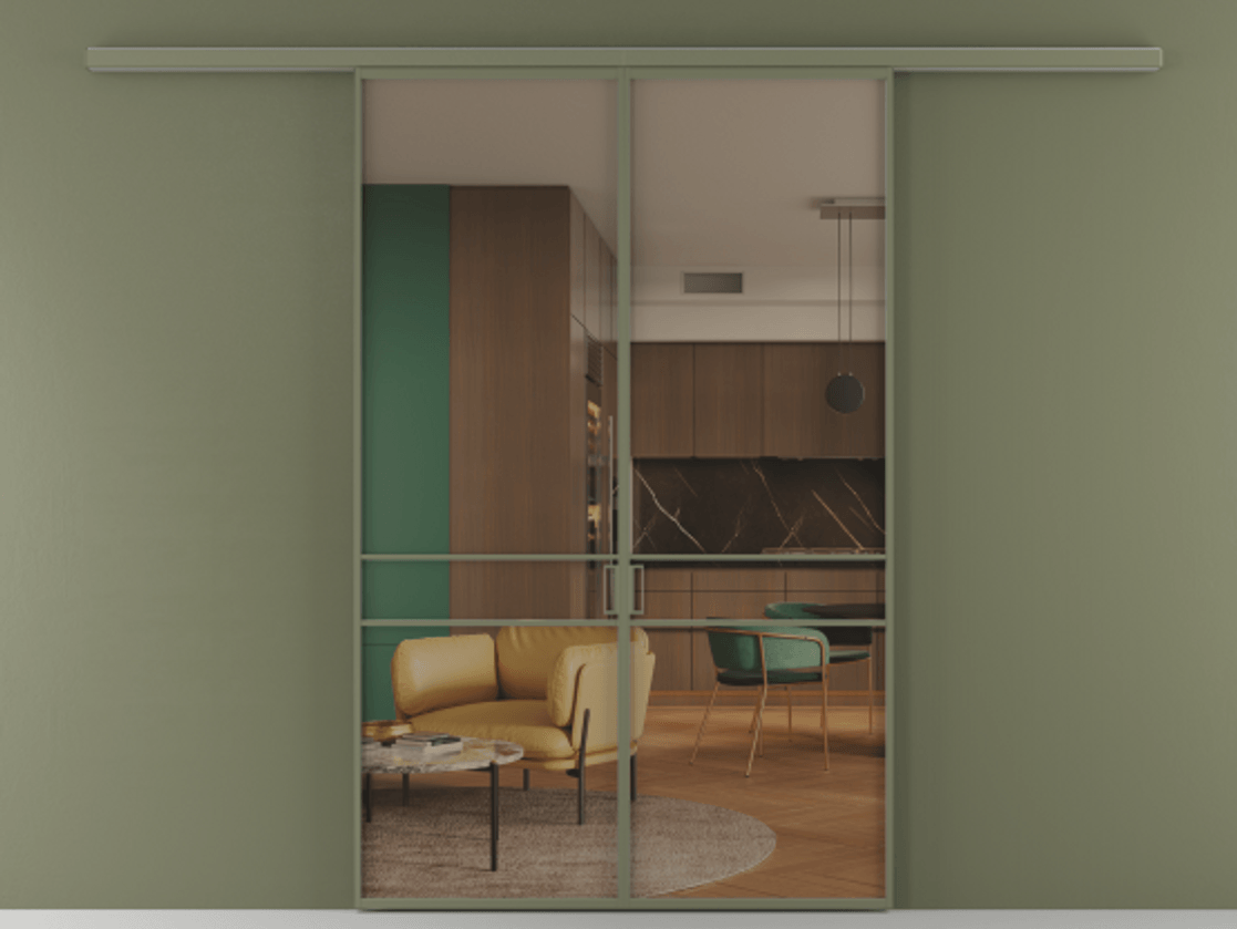 Перегородка Формато вдоль стены 2 створки АЛПР 040.02 Алюминий оливковый тёмный Прозрачное бронзовое стекло, триплекс. Цена 195450 ₽ 1. Полотно 2 шт. (800/2100 мм)
2. Комплект установки раздвижной системы
3. Базовый комплект фурнитуры
4.Ручка Рондо. Фабрика дверей Волховец 8 (800) 551 43 19 Перегородка Формато вдоль стены 2 створки АЛПР 040.02 Алюминий оливковый тёмный Прозрачное бронзовое стекло, триплекс Цена 195450 ₽ | Volhovec