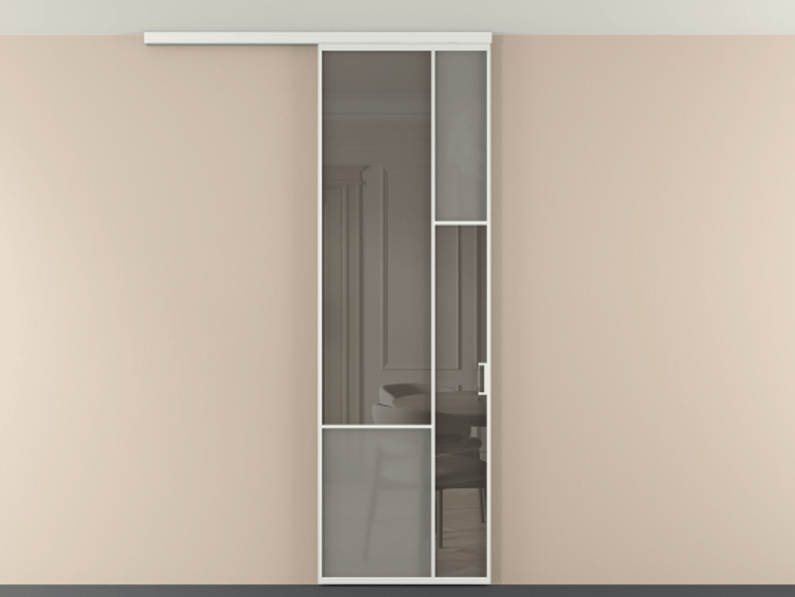 Перегородка Mosaic вдоль стены на потолок 1 створка АЛПР 041.12 Алюминий белоснежный Сатинированное серое стекло, триплекс, 6 мм + Прозрачное серое стекло, триплекс. Цена 135040 ₽ . Фабрика дверей Волховец 8 (800) 551 43 19 Перегородка Mosaic вдоль стены на потолок 1 створка АЛПР 041.12 Алюминий белоснежный Сатинированное серое стекло, триплекс, 6 мм + Прозрачное серое стекло, триплекс Цена 135040 ₽ | Volhovec