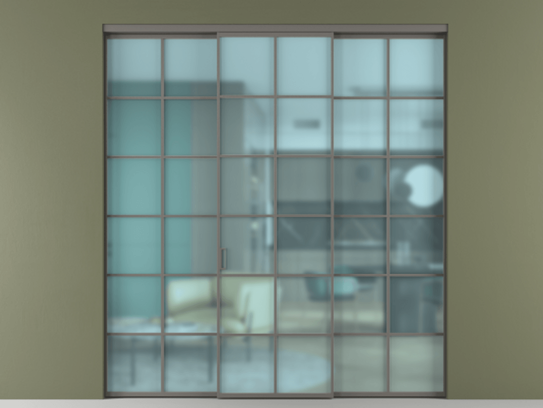 Перегородка Формато внутри проёма 3 створки АЛПР 040.05 Алюминий классический серый Сатинированное голубое стекло, триплекс. Цена 254825 ₽ 1. Полотно 3 шт. (800/2100 мм)
2. Комплект установки раздвижной системы
3. Базовый комплект фурнитуры
4.Ручка Рондо. Фабрика дверей Волховец 8 (800) 551 43 19 Перегородка Формато внутри проёма 3 створки АЛПР 040.05 Алюминий классический серый Сатинированное голубое стекло, триплекс Цена 254825 ₽ | Volhovec