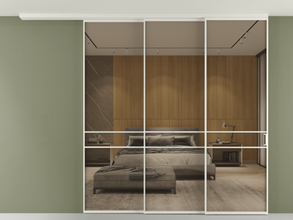 Перегородка Formato вдоль стены на потолок телескопик синхро 3 АЛПР 040.02 Алюминий Белый Рефлективное бронзовое стекло "Stopsol", калёное, 6 мм. Скрытый короб БЕЛ Цена 424220 ₽ 1. Полотно 2 шт. (800/2100 мм)
2. Комплект установки раздвижной системы
3. Базовый комплект фурнитуры
4.Ручка RONDO
. Фабрика дверей Волховец 8 (800) 551 43 19 Перегородка Formato вдоль стены на потолок телескопик синхро 3 АЛПР 040.02 Алюминий Белый Рефлективное бронзовое стекло "Stopsol", калёное, 6 мм Цена 424220 ₽ | Volhovec