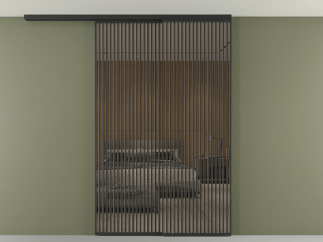 Перегородка Formato вдоль стены на потолок телескопик синхро 2 АЛПР 040.06 Алюминий Черный Рефлективное бронзовое стекло "Stopsol", калёное, 6 мм. Скрытый короб ЧЕР Цена 488780 ₽ 1. Полотно 2 шт.  (800/2100 мм)
2. Комплект установки раздвижной системы
3. Базовый комплект фурнитуры
4.Ручка RONDO
. Фабрика дверей Волховец 8 (800) 551 43 19  Перегородка Formato вдоль стены на потолок телескопик синхро 2 АЛПР 040.06 Алюминий Черный Рефлективное бронзовое стекло "Stopsol", калёное, 6 мм Цена 488780 ₽ | Volhovec