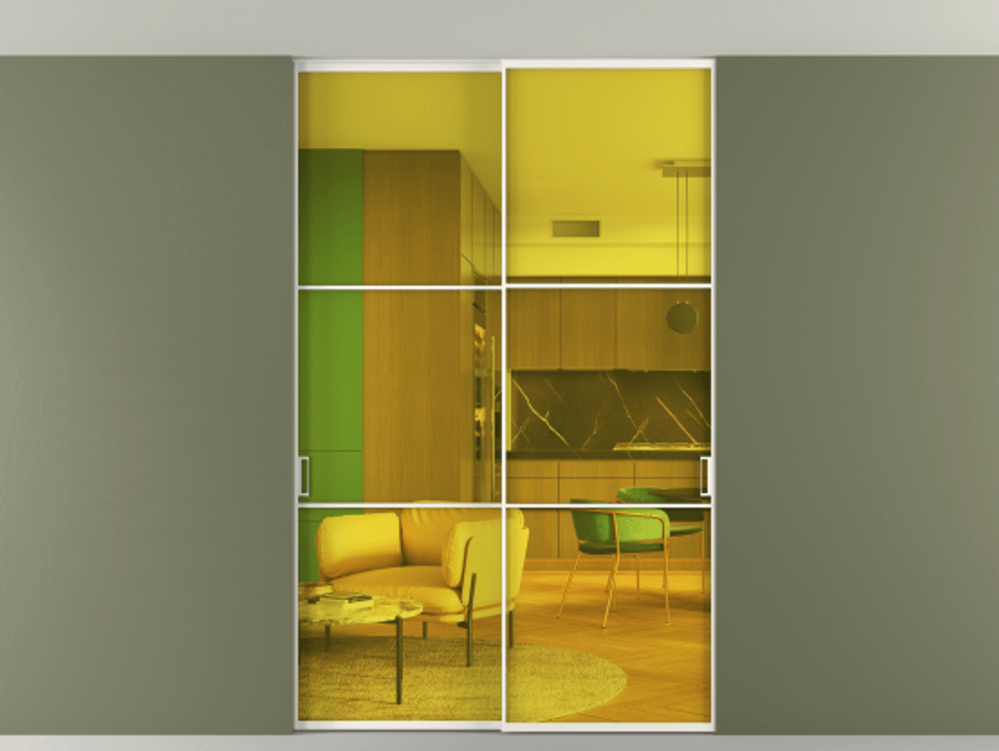 Перегородка Формато внутри проёма скрытое крепление в потолок 2 створки АЛПР 040.03 Алюминий пудровый белый Прозрачное жёлтое стекло, триплекс. Цена 248215 ₽ 1. Полотно 2 шт. (800/2100 мм)
2. Комплект установки раздвижной системы
3. Базовый комплект фурнитуры
4. Ручка Рондо. Фабрика дверей Волховец 8 (800) 551 43 19 Перегородка Формато внутри проёма скрытое крепление в потолок 2 створки АЛПР 040.03 Алюминий пудровый белый Прозрачное жёлтое стекло, триплекс Цена 248215 ₽ | Volhovec