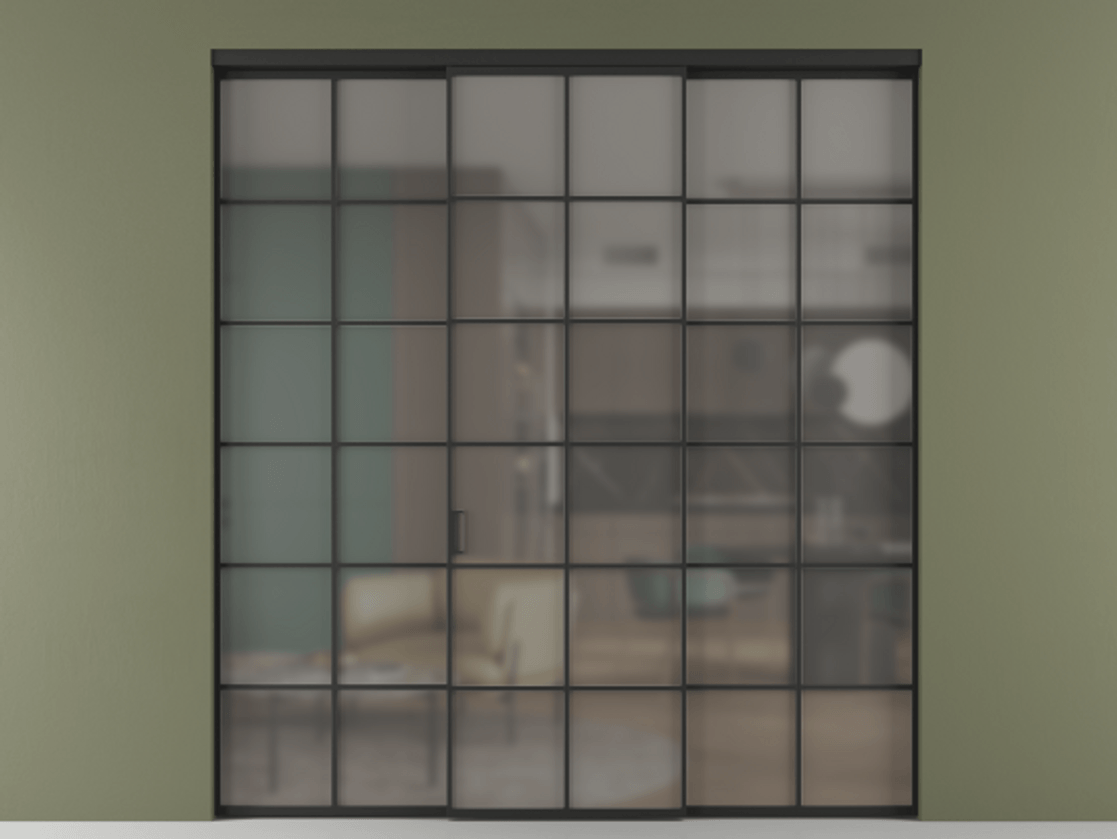 Перегородка Формато внутри проёма 3 створки АЛПР 040.05 Алюминий Черный Сатинированное серое стекло, триплекс. Скрытый короб ЧЕР Цена 244625 ₽ 1. Полотно 3 шт. (800/2100 мм)
2. Комплект установки раздвижной системы
3. Базовый комплект фурнитуры
4.Ручка Рондо. Фабрика дверей Волховец 8 (800) 551 43 19 Перегородка Формато внутри проёма 3 створки АЛПР 040.05 Алюминий Черный Сатинированное серое стекло, триплекс Цена 244625 ₽ | Volhovec