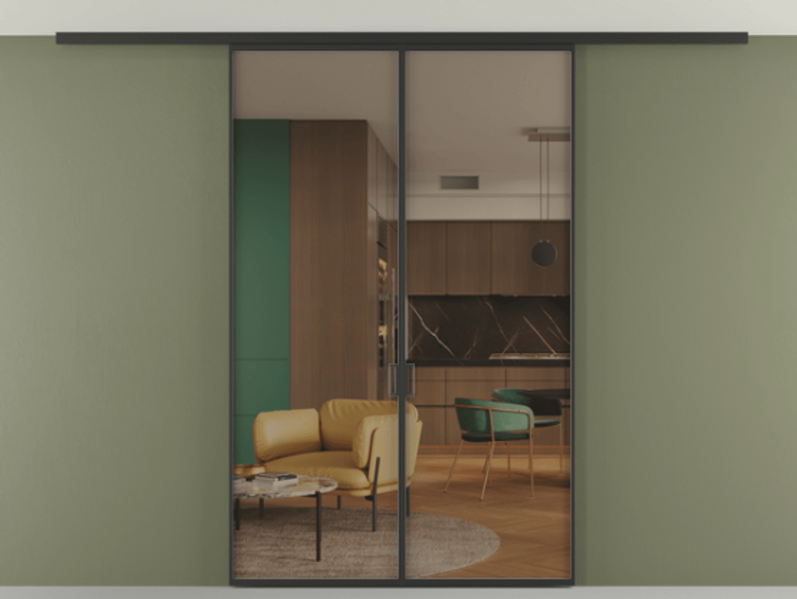 Перегородка Формато вдоль стены на потолок 2 створки АЛПР 040.01 Алюминий Черный Прозрачное бронзовое стекло, триплекс. Скрытый короб ЧЕР Цена 207460 ₽ 1. Полотно 2 шт. (800/2100 мм)
2. Комплект установки раздвижной системы
3. Базовый комплект фурнитуры
4.Ручка Рондо. Фабрика дверей Волховец 8 (800) 551 43 19 Перегородка Формато вдоль стены на потолок 2 створки АЛПР 040.01 Алюминий Черный Прозрачное бронзовое стекло, триплекс Цена 207460 ₽ | Volhovec