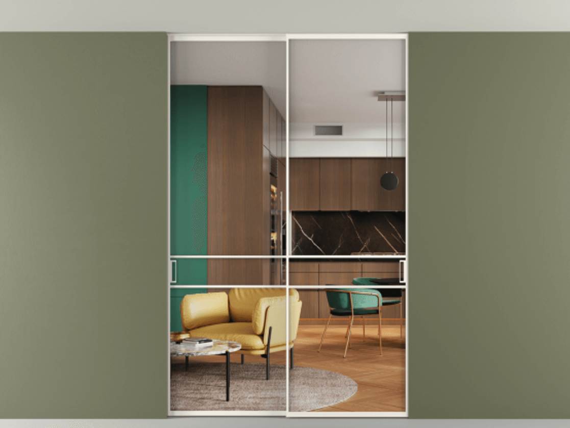 Перегородка Формато внутри проёма скрытое крепление в потолок 2 створки АЛПР 040.02 Алюминий пудровый белый Прозрачное стекло "Кристал Вижн", калёное. Цена 305520 ₽ 1. Полотно 2 шт. (800/2100 мм)
2. Комплект установки раздвижной системы
3. Базовый комплект фурнитуры
4. Ручка Рондо. Фабрика дверей Волховец 8 (800) 551 43 19 Перегородка Формато внутри проёма скрытое крепление в потолок 2 створки АЛПР 040.02 Алюминий пудровый белый Прозрачное стекло "Кристал Вижн", калёное Цена 305520 ₽ | Volhovec