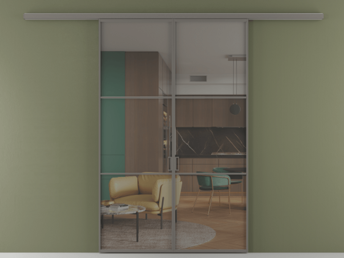 Перегородка Формато вдоль стены 2 створки АЛПР 040.03 Алюминий классический серый Прозрачное серое стекло, триплекс. Цена 195450 ₽ 1. Полотно 2 шт. (800/2100 мм)
2. Комплект установки раздвижной системы
3. Базовый комплект фурнитуры
4.Ручка Рондо. Фабрика дверей Волховец 8 (800) 551 43 19 Перегородка Формато вдоль стены 2 створки АЛПР 040.03 Алюминий классический серый Прозрачное серое стекло, триплекс Цена 195450 ₽ | Volhovec