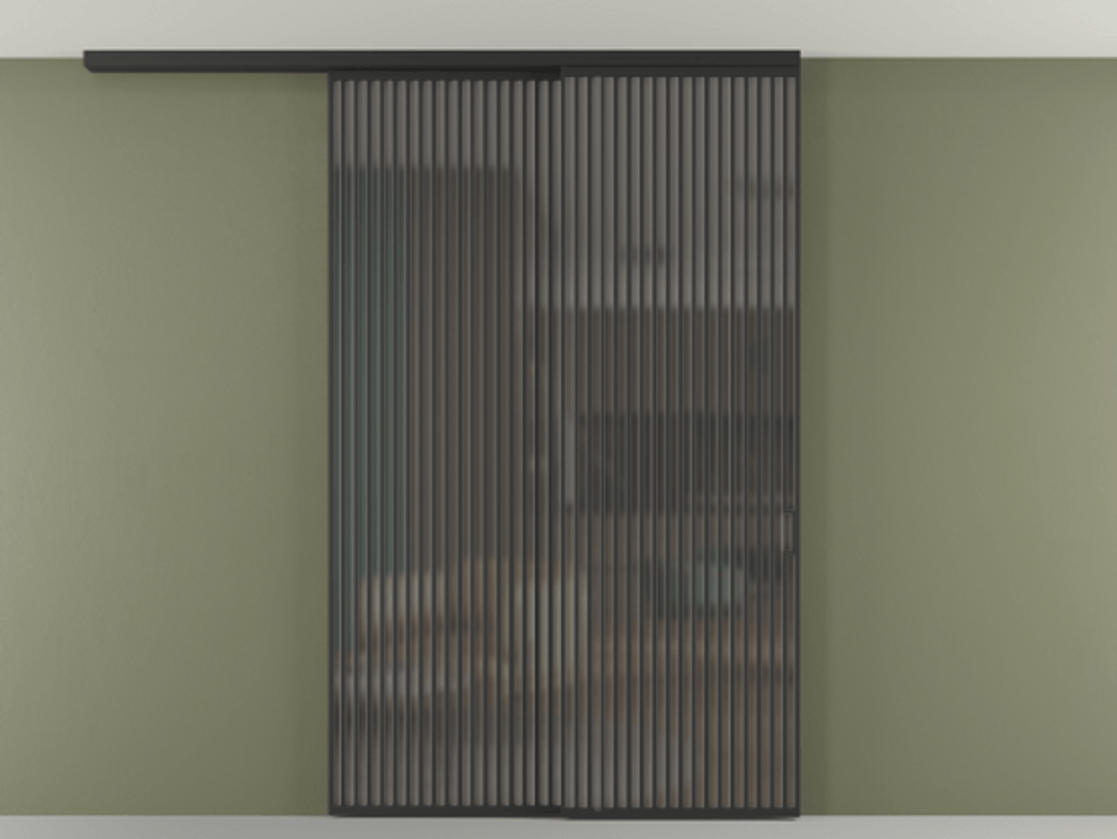 Перегородка Formato вдоль стены на потолок телескопик синхро 2 АЛПР 040.06 Алюминий Черный Сатинированное серое стекло, триплекс, 6 мм. Скрытый короб ЧЕР Цена 472780 ₽ 1. Полотно 2 шт.  (800/2100 мм)
2. Комплект установки раздвижной системы
3. Базовый комплект фурнитуры
4.Ручка RONDO
. Фабрика дверей Волховец 8 (800) 551 43 19  Перегородка Formato вдоль стены на потолок телескопик синхро 2 АЛПР 040.06 Алюминий Черный Сатинированное серое стекло, триплекс, 6 мм Цена 472780 ₽ | Volhovec