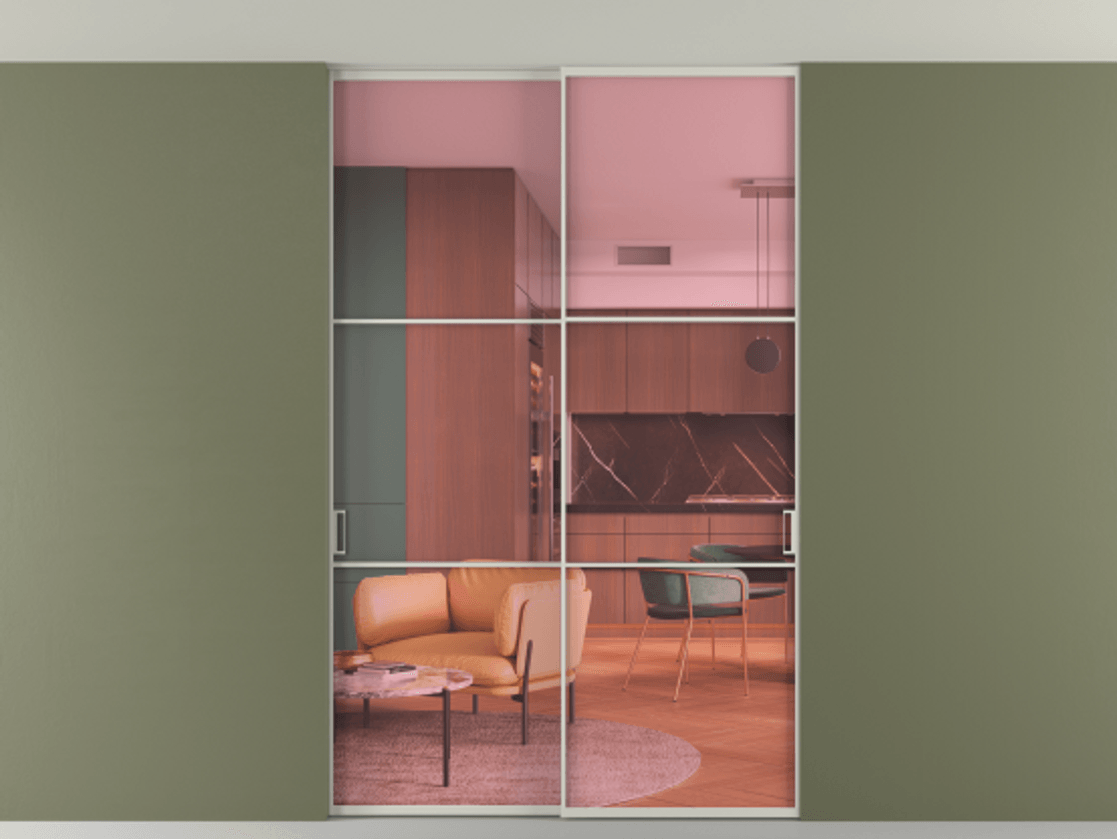 Перегородка Формато внутри проёма скрытое крепление в потолок 2 створки АЛПР 040.03 Алюминий тёплый серый Прозрачное розовое стекло, триплекс. Цена 12900 AZE 1. Полотно 2 шт. (800/2100 мм)
2. Комплект установки раздвижной системы
3. Базовый комплект фурнитуры
4. Ручка RONDO. Фабрика дверей Волховец 8 (800) 551 43 19 Перегородка Формато внутри проёма скрытое крепление в потолок 2 створки АЛПР 040.03 Алюминий тёплый серый Прозрачное розовое стекло, триплекс Цена 12900 AZE | Volhovec