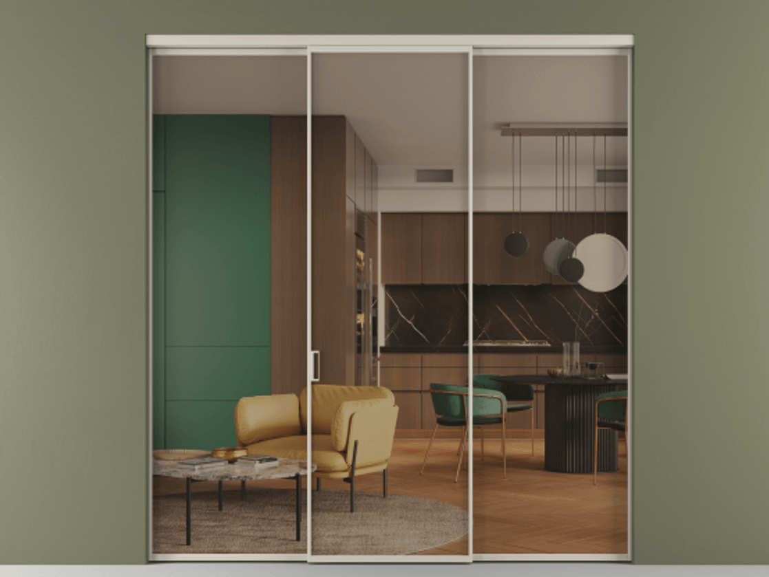 Перегородка Formato внутри проёма 3 створки АЛПР 040.01 Алюминий светло-бежевый Прозрачное бронзовое стекло, триплекс. Цена 225125 ₽ 1. Полотно 3 шт. (800/2100 мм)
2. Комплект установки раздвижной системы
3. Базовый комплект фурнитуры
4.Ручка RONDO. Фабрика дверей Волховец 8 (800) 551 43 19 Перегородка Formato внутри проёма 3 створки АЛПР 040.01 Алюминий светло-бежевый Прозрачное бронзовое стекло, триплекс Цена 225125 ₽ | Volhovec