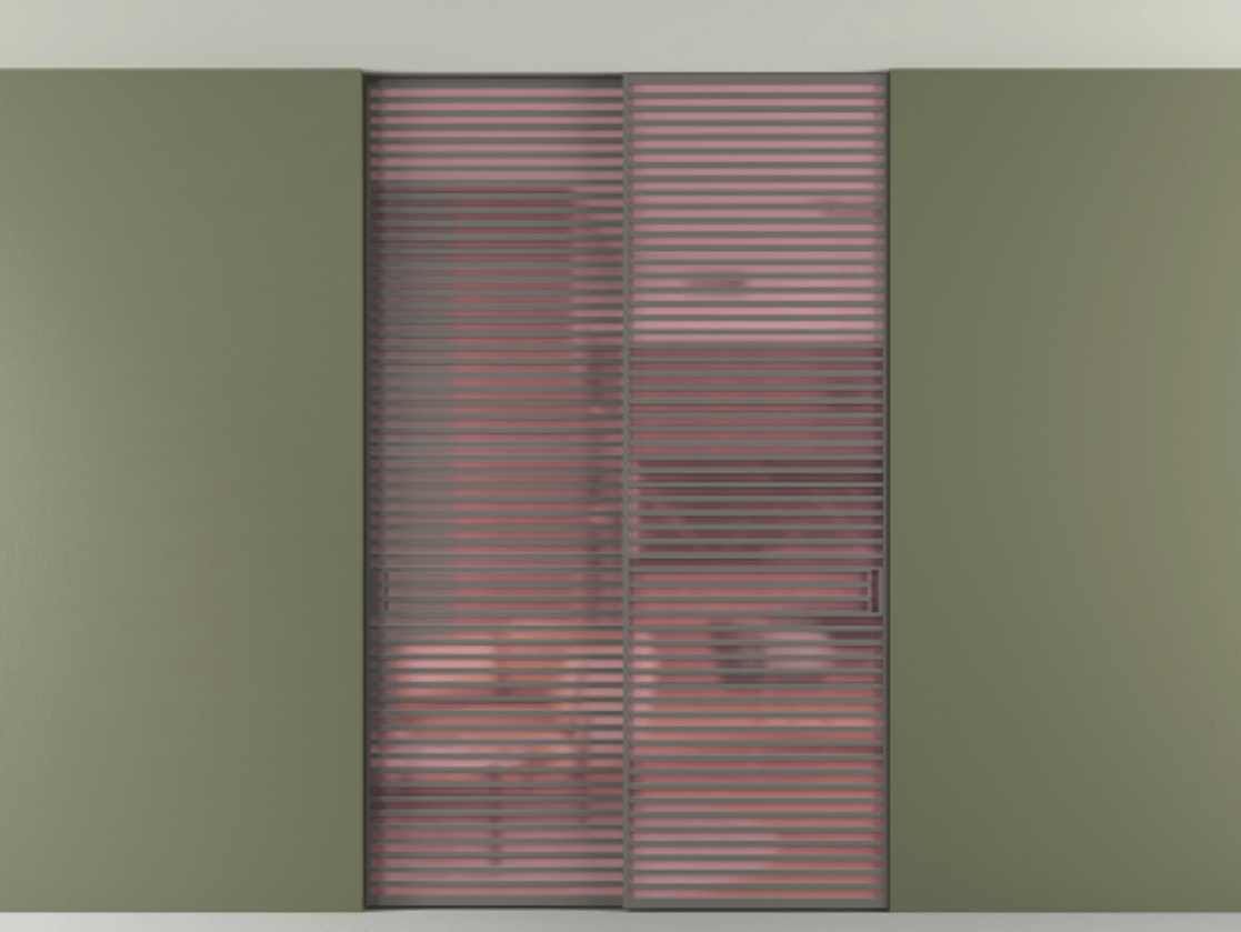 Перегородка Формато внутри проёма скрытое крепление в потолок 2 створки АЛПР 040.07 Алюминий классический серый Сатинированное розовое стекло, триплекс. Цена 409915 ₽ 1. Полотно 2 шт. (800/2100 мм)
2. Комплект установки раздвижной системы
3. Базовый комплект фурнитуры
4. Ручка Рондо. Фабрика дверей Волховец 8 (800) 551 43 19 Перегородка Формато внутри проёма скрытое крепление в потолок 2 створки АЛПР 040.07 Алюминий классический серый Сатинированное розовое стекло, триплекс Цена 409915 ₽ | Volhovec