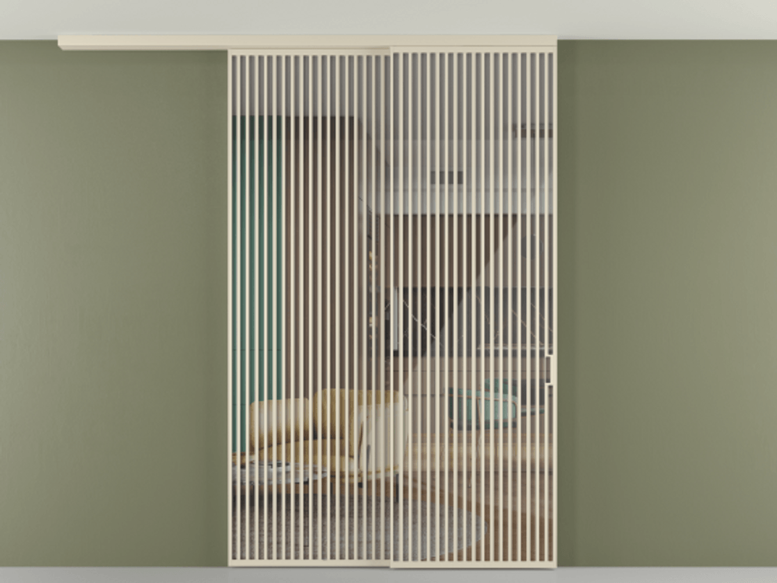 Перегородка Формато вдоль стены на потолок 2 створки с синхронным механизмом АЛПР 040.06 Алюминий бежево-серый Рефлективное прозрачное стекло "Стопсол", калёное. Цена 542620 ₽ 1. Полотно 2 шт. (800/2100 мм)
2. Комплект установки раздвижной системы
3. Базовый комплект фурнитуры
4.Ручка Рондо. Фабрика дверей Волховец 8 (800) 551 43 19 Перегородка Формато вдоль стены на потолок 2 створки с синхронным механизмом АЛПР 040.06 Алюминий бежево-серый Рефлективное прозрачное стекло "Стопсол", калёное Цена 542620 ₽ | Volhovec