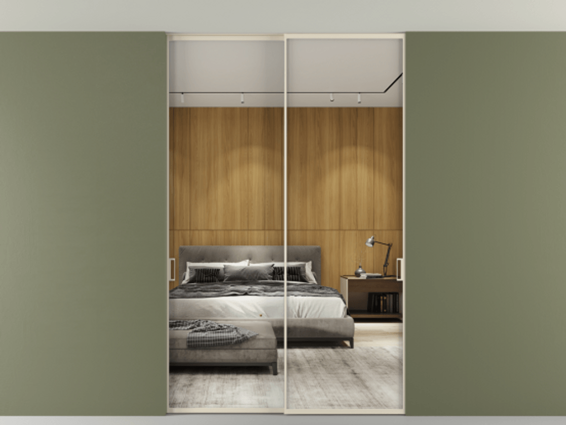 Перегородка Формато внутри проёма скрытое крепление в потолок 2 створки АЛПР 040.01 Алюминий бежево-серый Двустороннее зеркало, триплекс , триплекс 6 мм. Цена 239305 ₽ 1. Полотно 2 шт. (800/2100 мм)
2. Комплект установки раздвижной системы
3. Базовый комплект фурнитуры
4. Ручка Рондо. Фабрика дверей Волховец 8 (800) 551 43 19 Перегородка Формато внутри проёма скрытое крепление в потолок 2 створки АЛПР 040.01 Алюминий бежево-серый Двустороннее зеркало, триплекс , триплекс 6 мм Цена 239305 ₽ | Volhovec