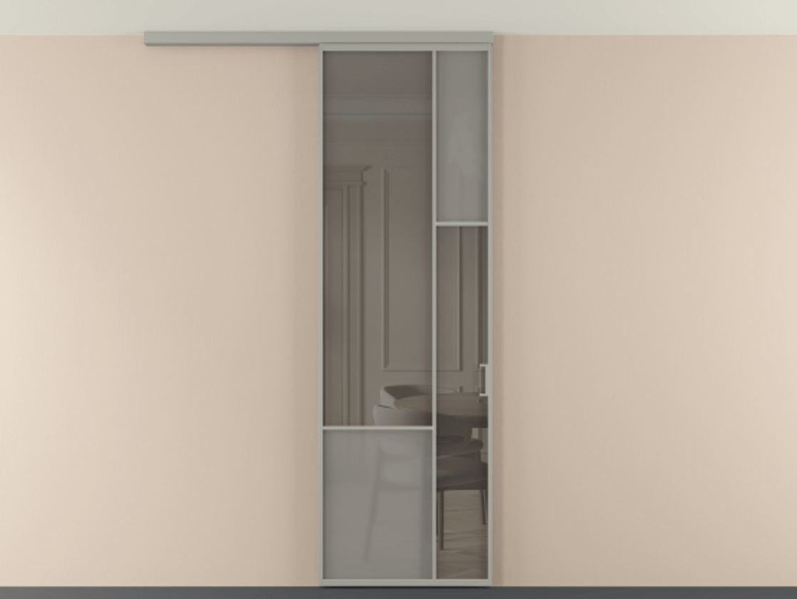 Перегородка Мозаик вдоль стены на потолок 1 створка АЛПР 041.12 Алюминий нейтральный серый Сатинированное серое стекло, триплекс, 6 мм + Прозрачное серое стекло, триплекс. Цена 135040 ₽ . Фабрика дверей Волховец 8 (800) 551 43 19 Перегородка Мозаик вдоль стены на потолок 1 створка АЛПР 041.12 Алюминий нейтральный серый Сатинированное серое стекло, триплекс, 6 мм + Прозрачное серое стекло, триплекс Цена 135040 ₽ | Volhovec