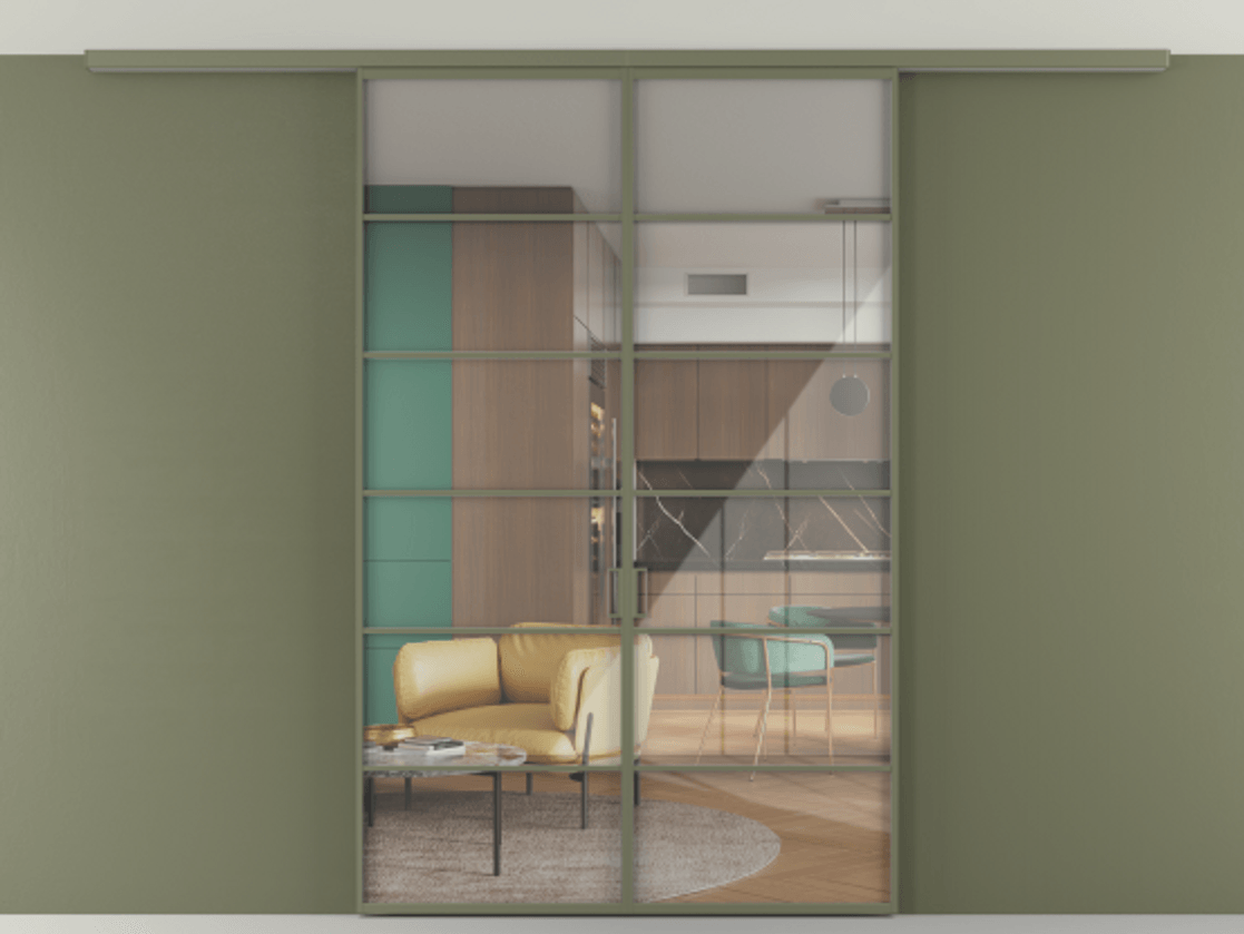 Перегородка Формато вдоль стены на потолок 2 створки АЛПР 040.04 Алюминий оливковый тёмный Рефлективное прозрачное стекло "Стопсол", калёное. Цена 221404 ₽ 1. Полотно 2 шт. (800/2100 мм)
2. Комплект установки раздвижной системы
3. Базовый комплект фурнитуры
4.Ручка Рондо. Фабрика дверей Волховец 8 (800) 551 43 19 Перегородка Формато вдоль стены на потолок 2 створки АЛПР 040.04 Алюминий оливковый тёмный Рефлективное прозрачное стекло "Стопсол", калёное Цена 221404 ₽ | Volhovec