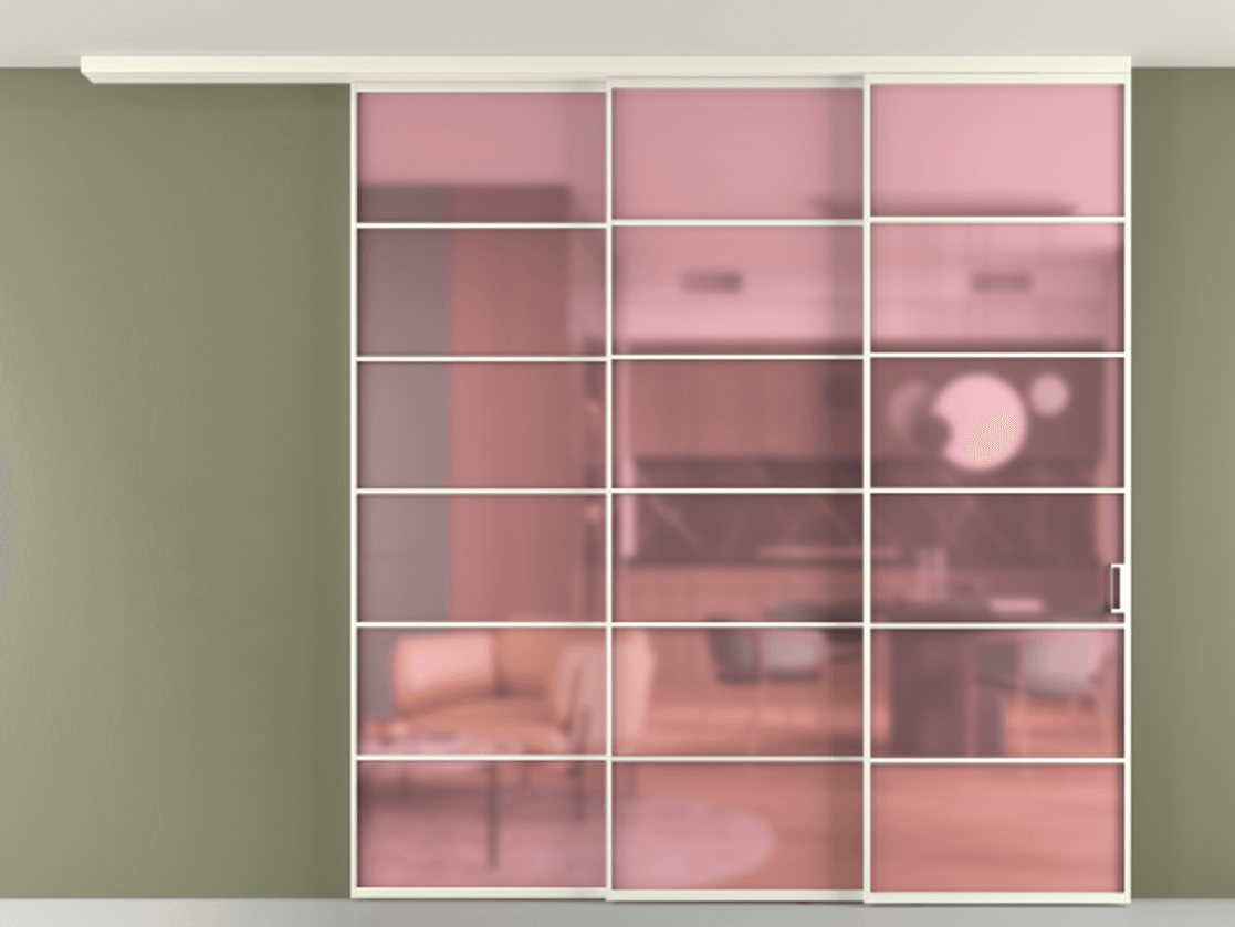 Перегородка Formato вдоль стены на потолок 3 створки с синхронным механизмом АЛПР 040.04 Алюминий жемчужный Сатинированное розовое стекло, триплекс. Цена 471670 ₽ 1. Полотно 2 шт. (800/2100 мм)
2. Комплект установки раздвижной системы
3. Базовый комплект фурнитуры
4.Ручка RONDO
. Фабрика дверей Волховец 8 (800) 551 43 19 Перегородка Formato вдоль стены на потолок 3 створки с синхронным механизмом АЛПР 040.04 Алюминий жемчужный Сатинированное розовое стекло, триплекс Цена 471670 ₽ | Volhovec