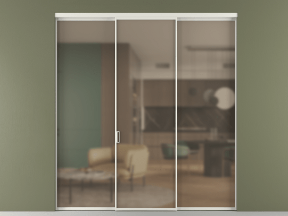 Перегородка Formato внутри проёма 3 створки АЛПР 040.01 Алюминий серый Сатинированное бронзовое стекло, триплекс. Цена 225125 ₽ 1. Полотно 3 шт. (800/2100 мм)
2. Комплект установки раздвижной системы
3. Базовый комплект фурнитуры
4.Ручка RONDO. Фабрика дверей Волховец 8 (800) 551 43 19 Перегородка Formato внутри проёма 3 створки АЛПР 040.01 Алюминий серый Сатинированное бронзовое стекло, триплекс Цена 225125 ₽ | Volhovec