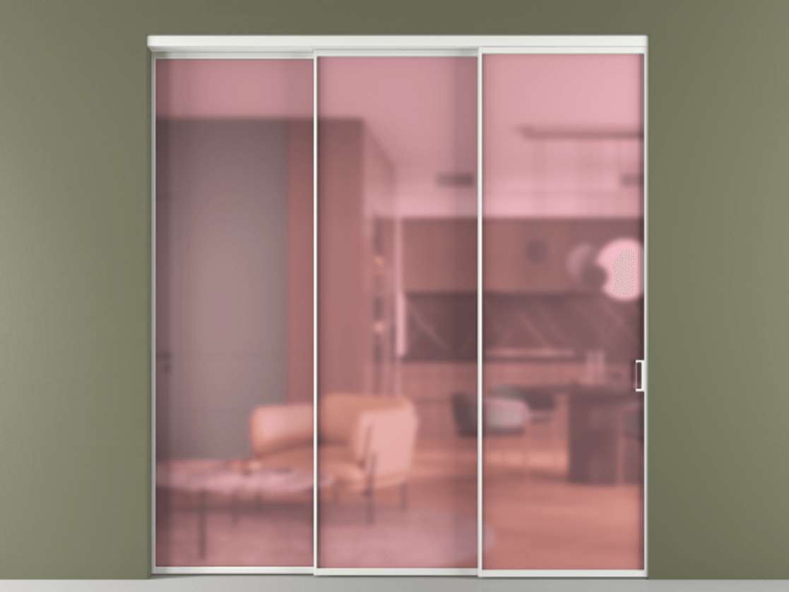 Перегородка Formato внутри проёма телескопик синхро 2 АЛПР 040.01 Алюминий белоснежный Сатинированное розовое стекло, триплекс. Цена 331580 ₽ 1. Полотно 3 шт. (800/2100 мм)
2. Комплект установки раздвижной системы
3. Базовый комплект фурнитуры
4. Комплект фурнитуры телескопик синхро-2
5.Ручка RONDO
. Фабрика дверей Волховец 8 (800) 551 43 19 Перегородка Formato внутри проёма телескопик синхро 2 АЛПР 040.01 Алюминий белоснежный Сатинированное розовое стекло, триплекс Цена 331580 ₽ | Volhovec