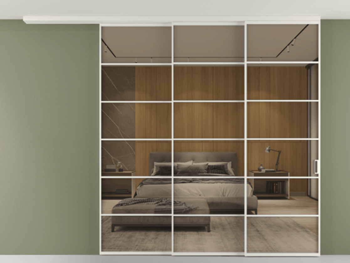 Перегородка Formato вдоль стены на потолок телескопик синхро 3 АЛПР 040.04 Алюминий Белый Рефлективное бронзовое стекло "Stopsol", калёное, 6 мм. Скрытый короб БЕЛ Цена 447320 ₽ 1. Полотно 2 шт. (800/2100 мм)
2. Комплект установки раздвижной системы
3. Базовый комплект фурнитуры
4.Ручка RONDO
. Фабрика дверей Волховец 8 (800) 551 43 19 Перегородка Formato вдоль стены на потолок телескопик синхро 3 АЛПР 040.04 Алюминий Белый Рефлективное бронзовое стекло "Stopsol", калёное, 6 мм Цена 447320 ₽ | Volhovec