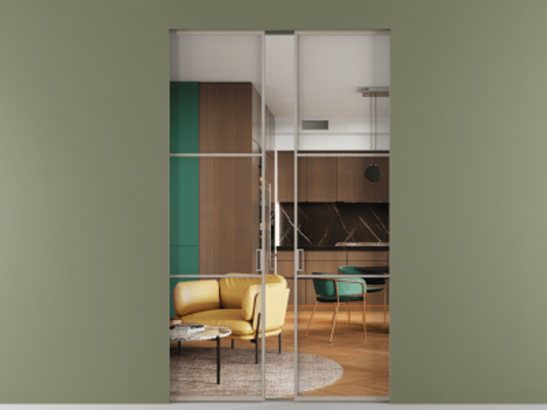 Перегородка Формато скрытый пенал 2 створки АЛПР 040.03 Алюминий бисквитный Прозрачное стекло "Кристал Вижн", калёное. Цена 291220 ₽ . Фабрика дверей Волховец 8 (800) 551 43 19 Перегородка Формато скрытый пенал 2 створки АЛПР 040.03 Алюминий бисквитный Прозрачное стекло "Кристал Вижн", калёное Цена 291220 ₽ | Volhovec