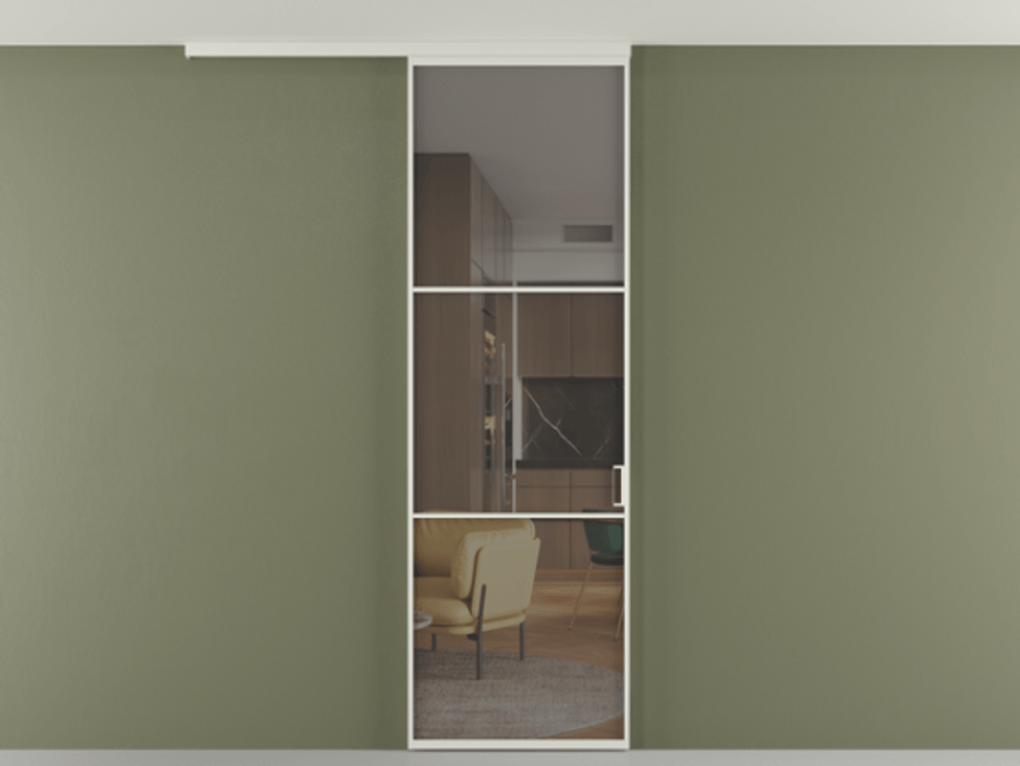 Перегородка Formato вдоль стены на потолок одностворчатая АЛПР 040.03 Алюминий Белый Прозрачное серое стекло, триплекс, 6 мм. Скрытый короб БЕЛ Цена 106340 ₽ 1. Полотно 2 шт. (800/2100 мм)
2. Комплект установки раздвижной системы
3. Базовый комплект фурнитуры
4.Ручка RONDO
. Фабрика дверей Волховец 8 (800) 551 43 19 Перегородка Formato вдоль стены на потолок одностворчатая АЛПР 040.03 Алюминий Белый Прозрачное серое стекло, триплекс, 6 мм Цена 106340 ₽ | Volhovec