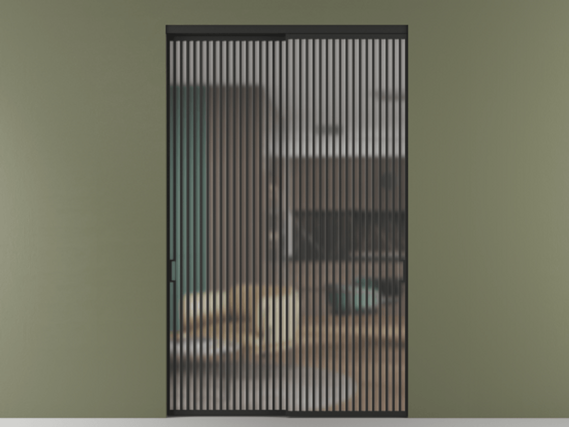 Перегородка Formato внутри проёма двустворчатая АЛПР 040.06 Алюминий Черный Сатинированное стекло "Matelux Crystal Vision", калёное, 6 мм, матовое, каленое 6 мм. Скрытый короб ЧЕР Цена 381400 ₽ 1. Полотно 2 шт. (800/2100 мм)
2. Комплект установки раздвижной системы
3. Базовый комплект фурнитуры
4.Ручка RONDO. Фабрика дверей Волховец 8 (800) 551 43 19 Перегородка Formato внутри проёма двустворчатая АЛПР 040.06 Алюминий Черный Сатинированное стекло "Matelux Crystal Vision", калёное, 6 мм, матовое, каленое 6 мм Цена 381400 ₽ | Volhovec