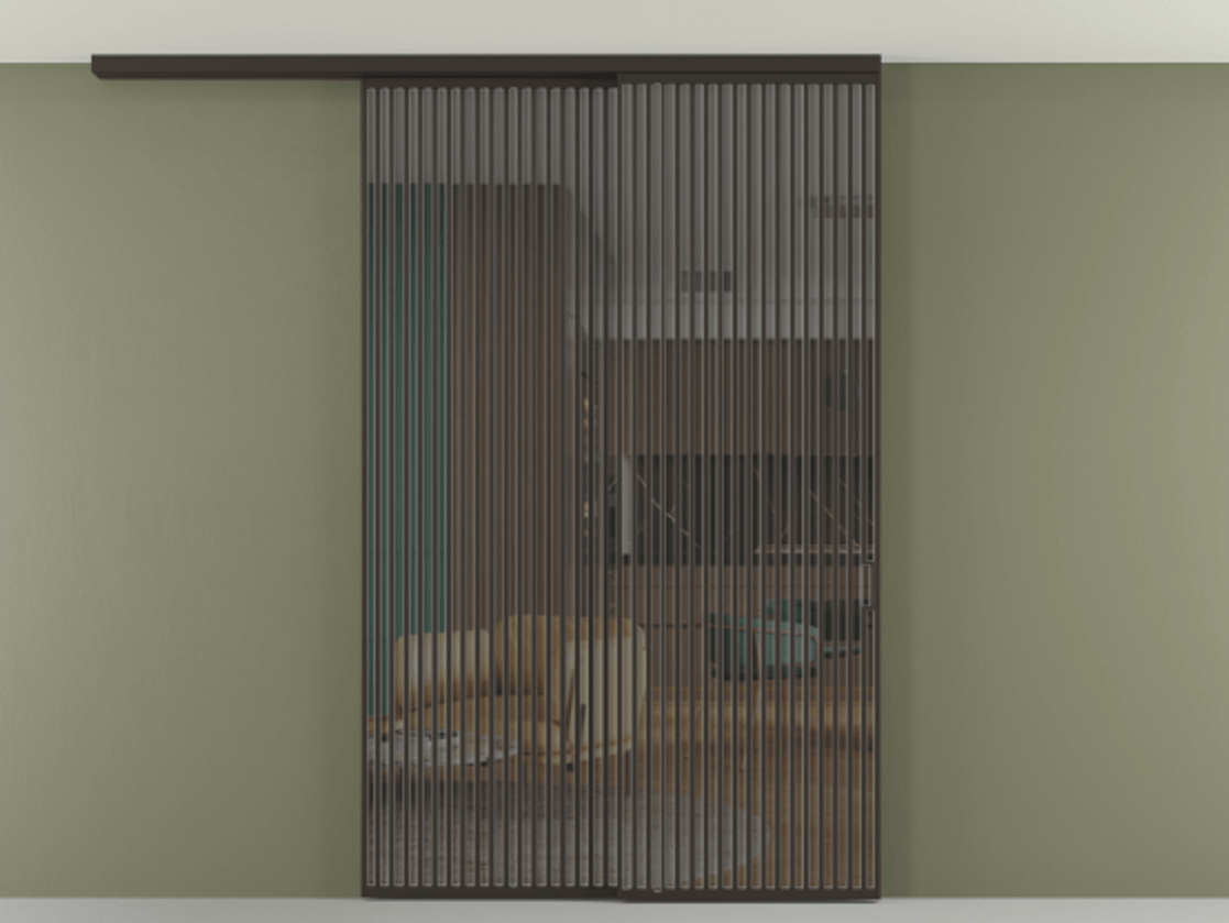 Перегородка Формато вдоль стены на потолок 2 створки с синхронным механизмом АЛПР 040.06 Алюминий антрацит Прозрачное серое стекло, триплекс. Цена 450456 ₽ 1. Полотно 2 шт. (800/2100 мм)
2. Комплект установки раздвижной системы
3. Базовый комплект фурнитуры
4.Ручка Рондо. Фабрика дверей Волховец 8 (800) 551 43 19 Перегородка Формато вдоль стены на потолок 2 створки с синхронным механизмом АЛПР 040.06 Алюминий антрацит Прозрачное серое стекло, триплекс Цена 450456 ₽ | Volhovec